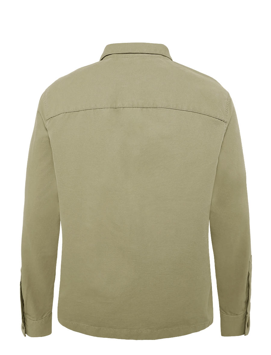 Barbour - Barbour Tartan Trimmed Washed Overshirt - mushroom - 1