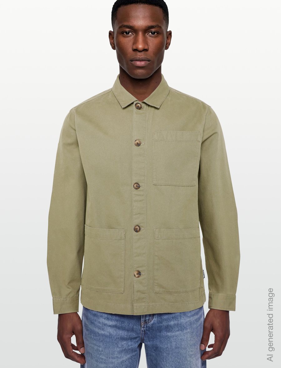 Barbour - Barbour Tartan Trimmed Washed Overshirt - sügisjoped - mushroom - 3