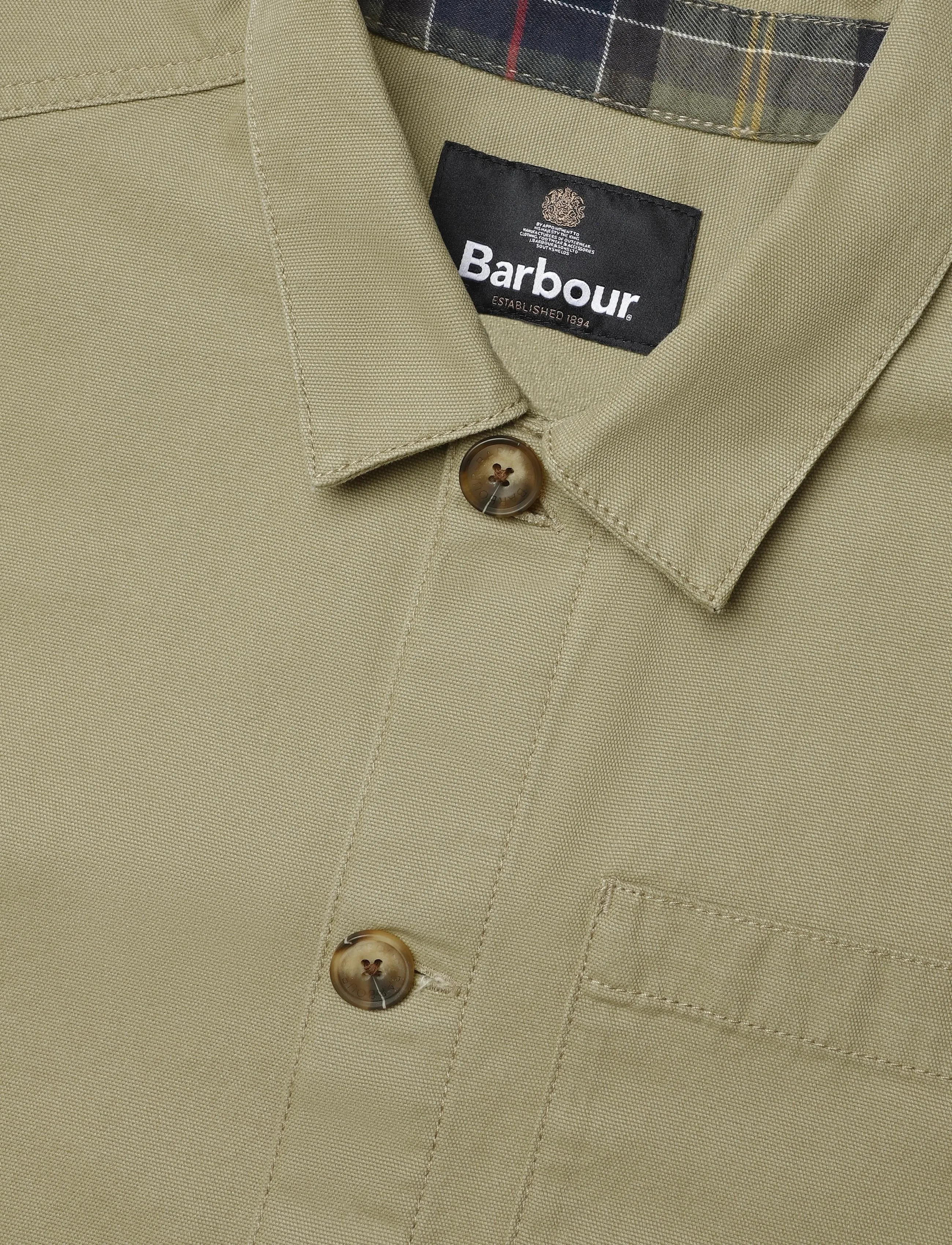 Barbour - Barbour Tartan Trimmed Washed Overshirt - mushroom - 2