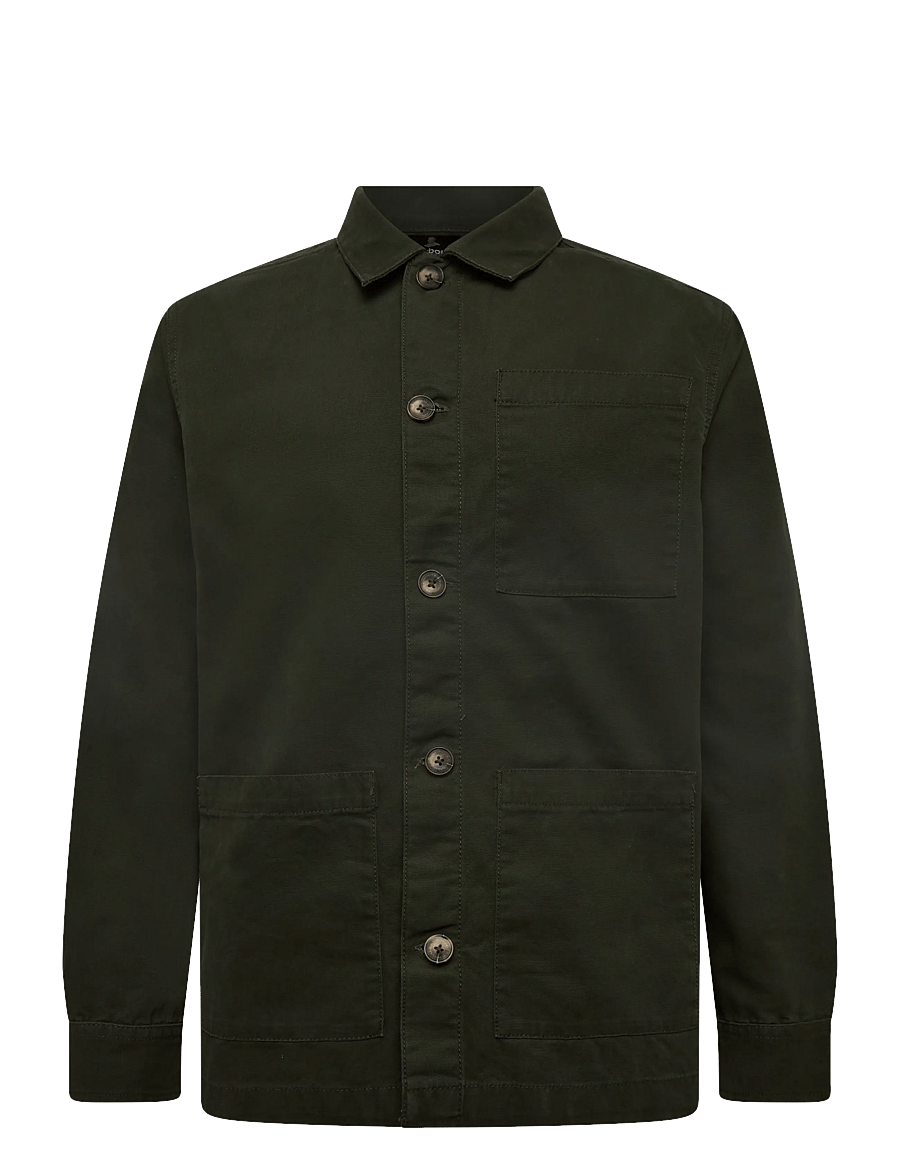 Barbour - Barbour Tartan Trimmed Washed Overshirt - forårsjakker - sage - 1
