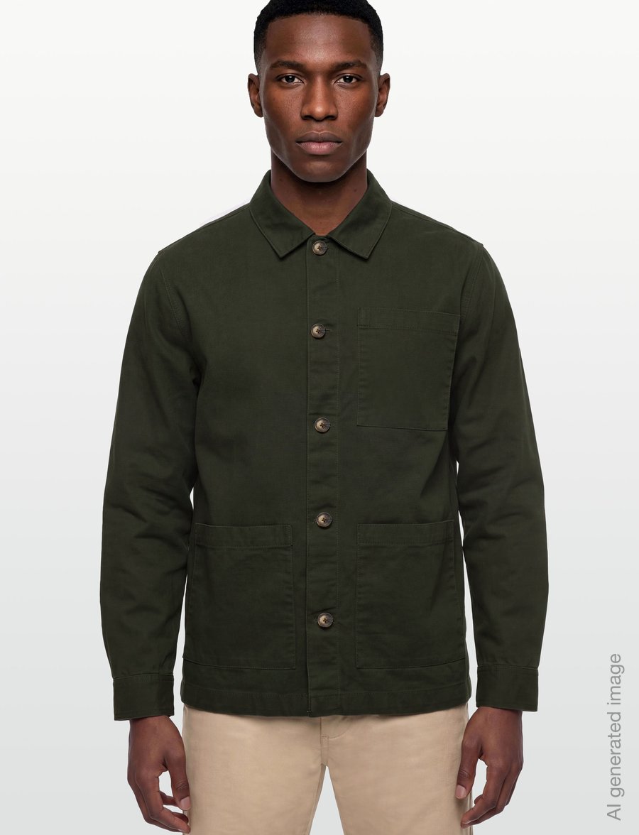 Barbour - Barbour Tartan Trimmed Washed Overshirt - forårsjakker - sage - 3