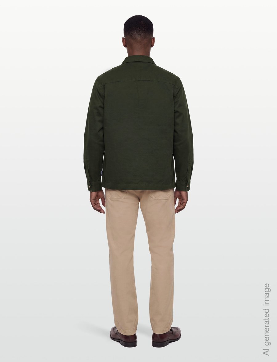 Barbour - Barbour Tartan Trimmed Washed Overshirt - forårsjakker - sage - 4