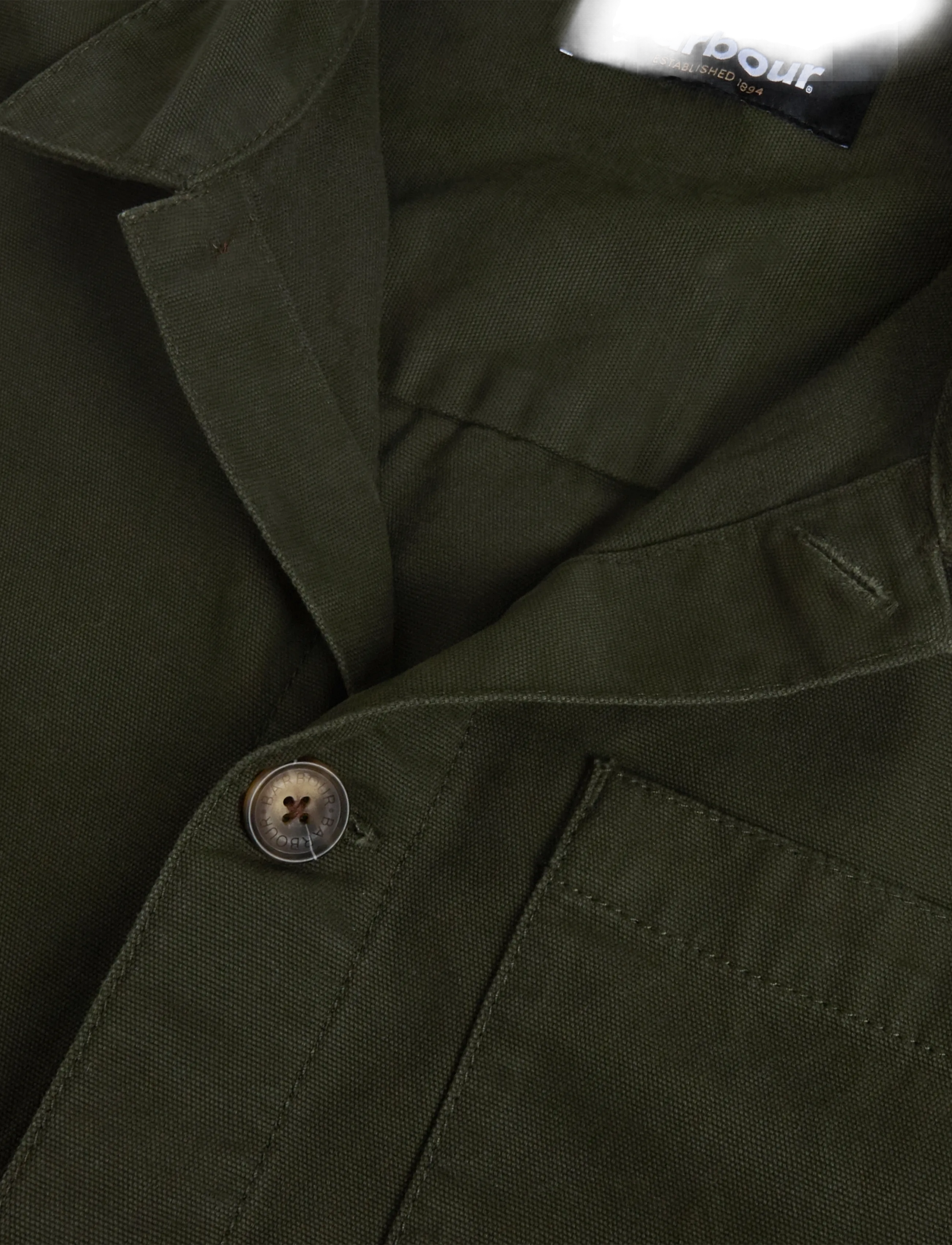 Barbour - Barbour Tartan Trimmed Washed Overshirt - forårsjakker - sage - 5