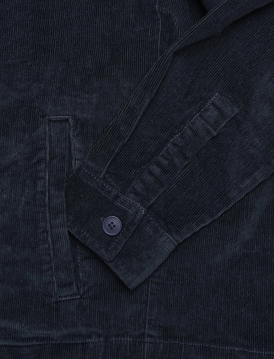 Barbour - Barbour Tartan Trimmed Cord Overshirt - kevadjoped - navy - 3