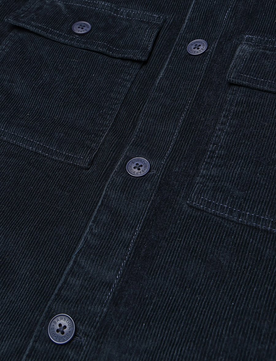 Barbour - Barbour Tartan Trimmed Cord Overshirt - kevadjoped - navy - 4