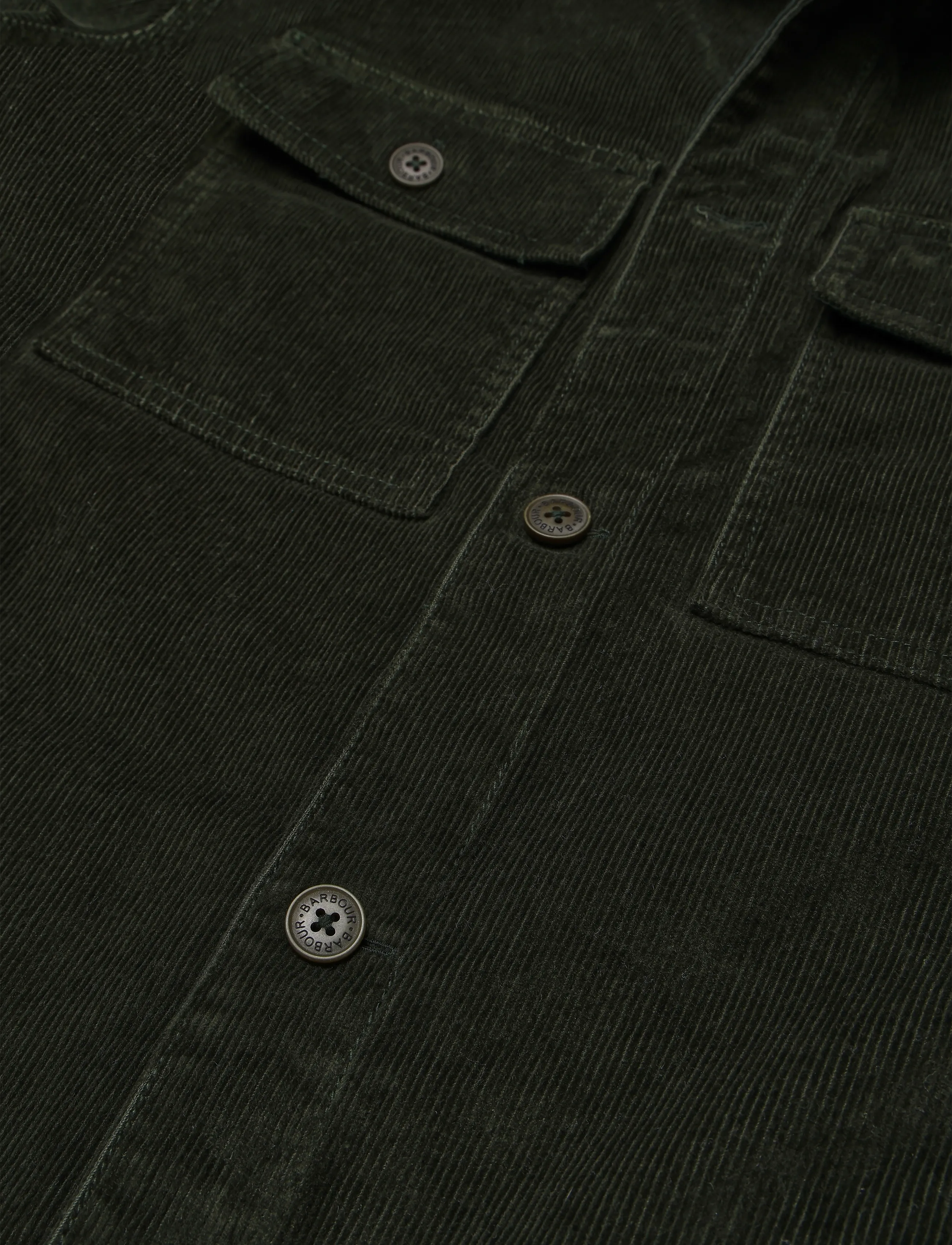 Barbour - Barbour Tartan Trimmed Cord Overshirt - frühlingsjacken - olive - 4