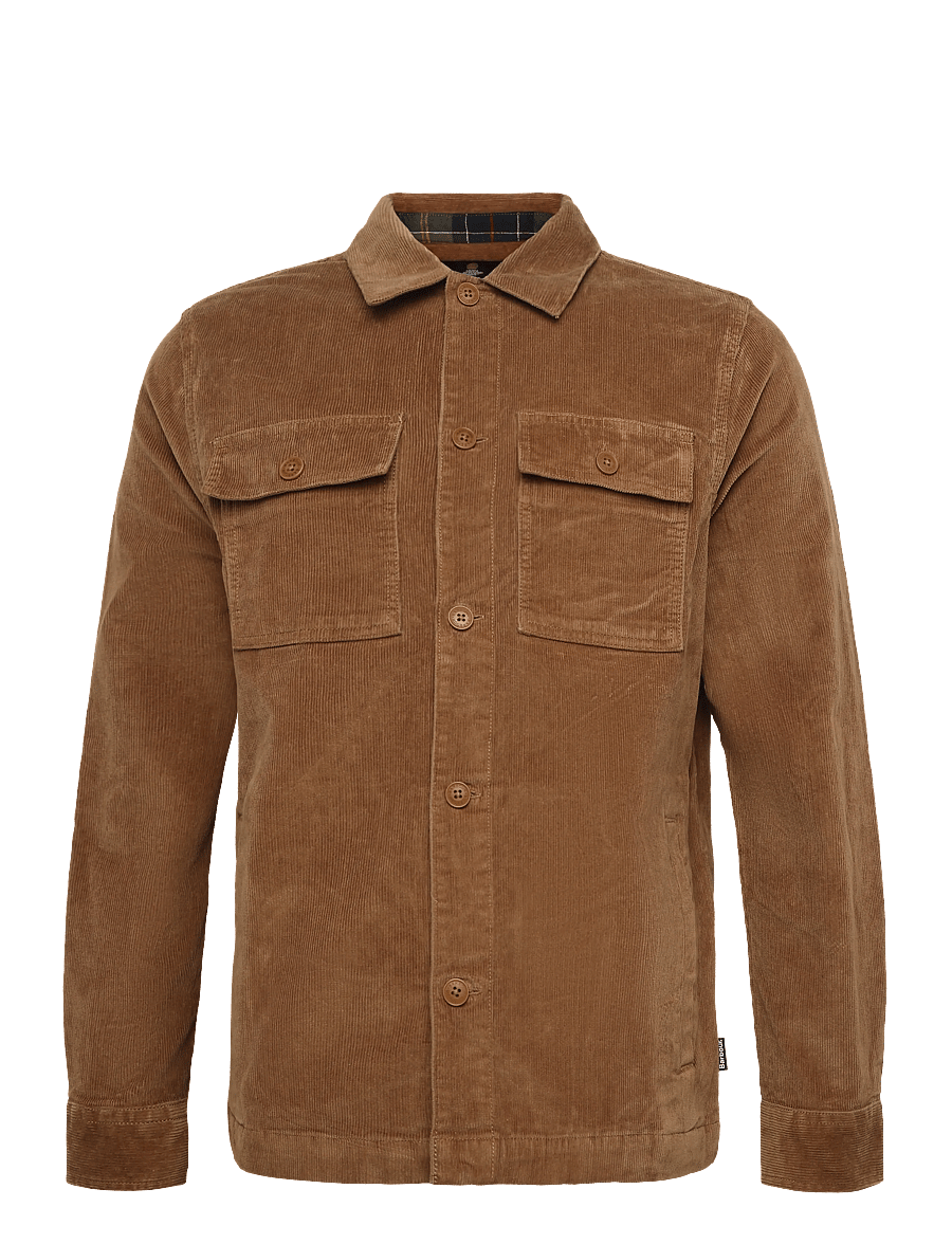 Barbour - Barbour Tartan Trimmed Cord Overshirt - herbstjacken - sandstone - 0