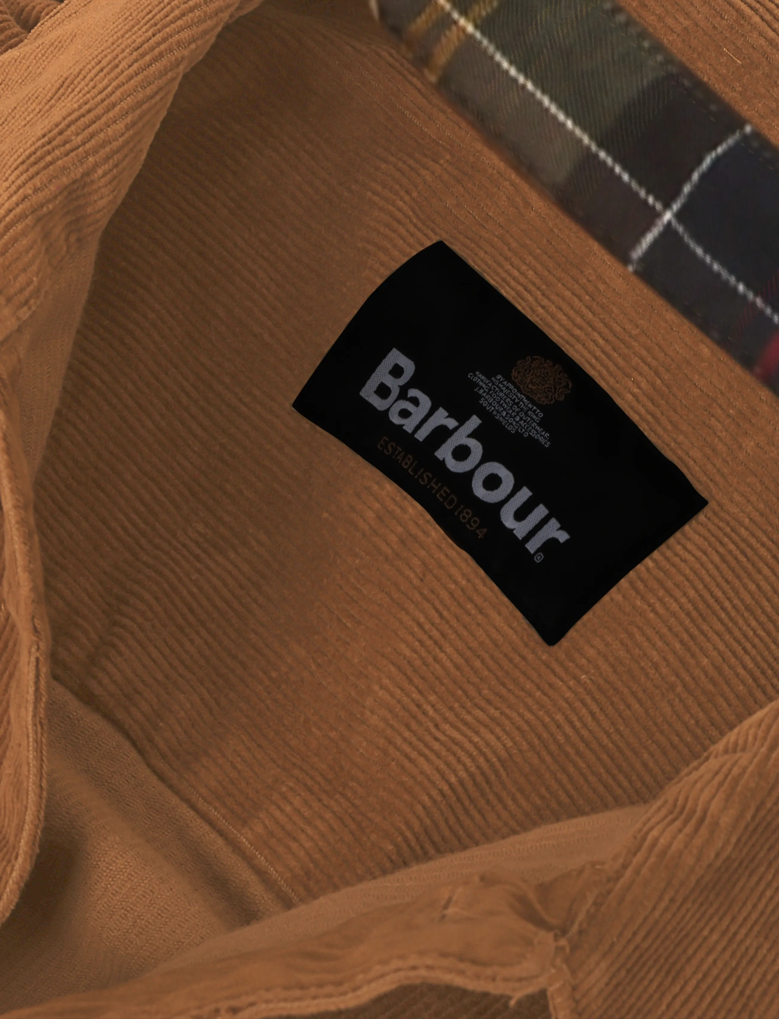 Barbour - Barbour Tartan Trimmed Cord Overshirt - herbstjacken - sandstone - 2