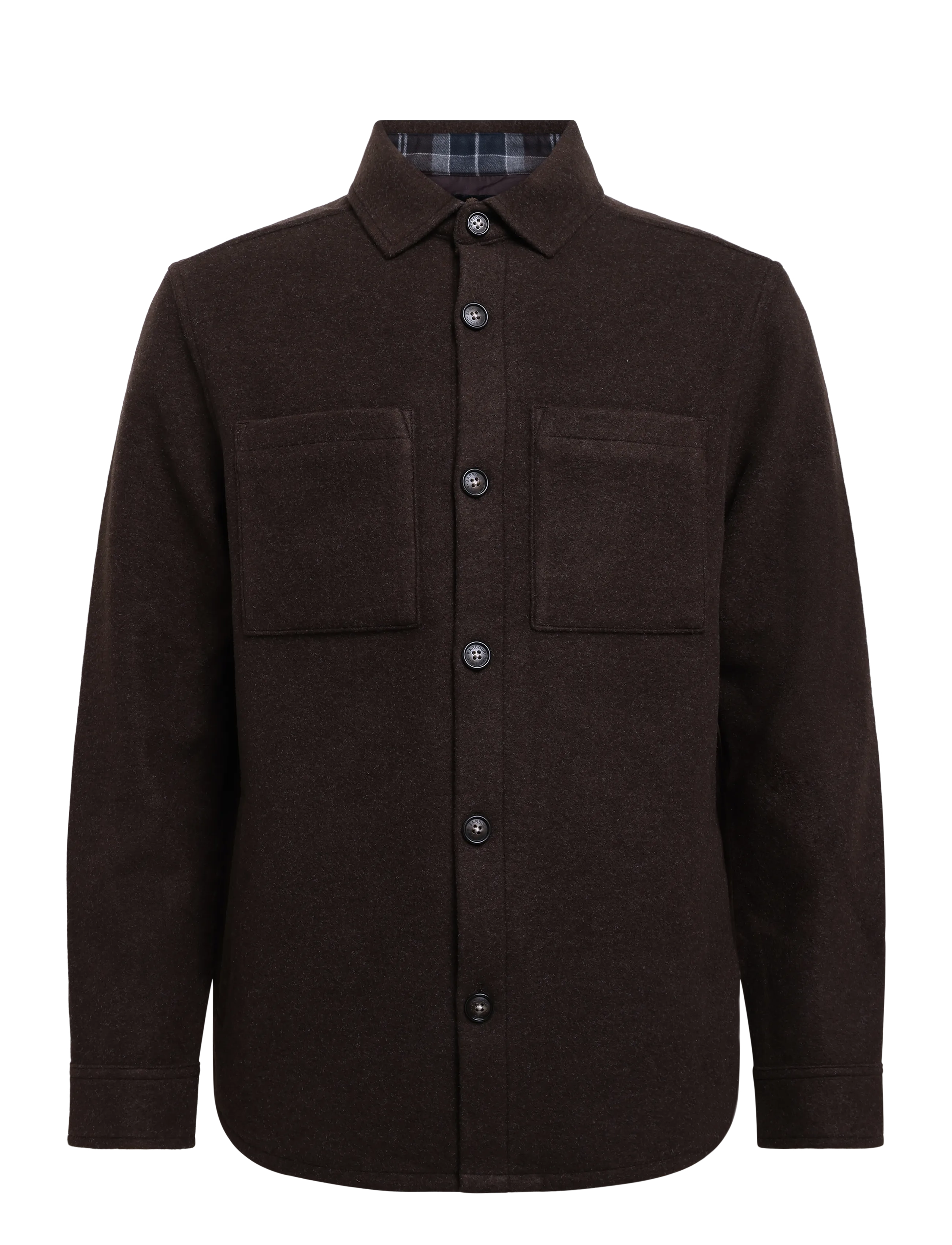 Barbour Barbour Marltown Tailored Wool Blend Overshirt - Tøj - DARK OAK / brown