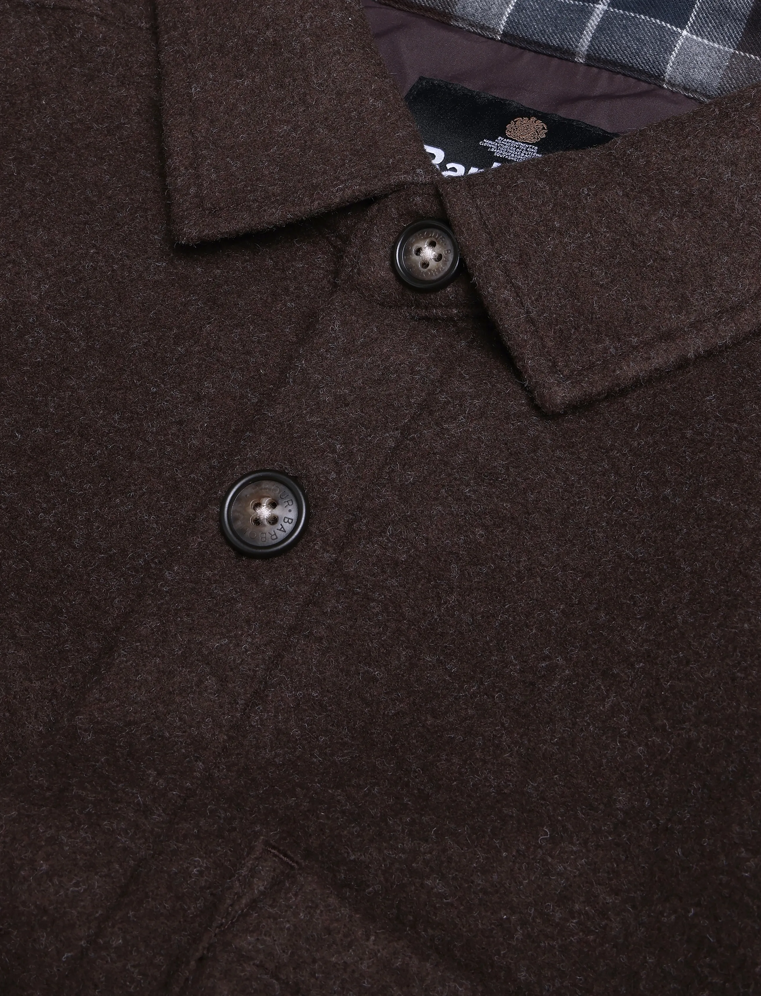 Barbour - Barbour Marltown Tailored Wool Blend Overshirt - dark oak - 2