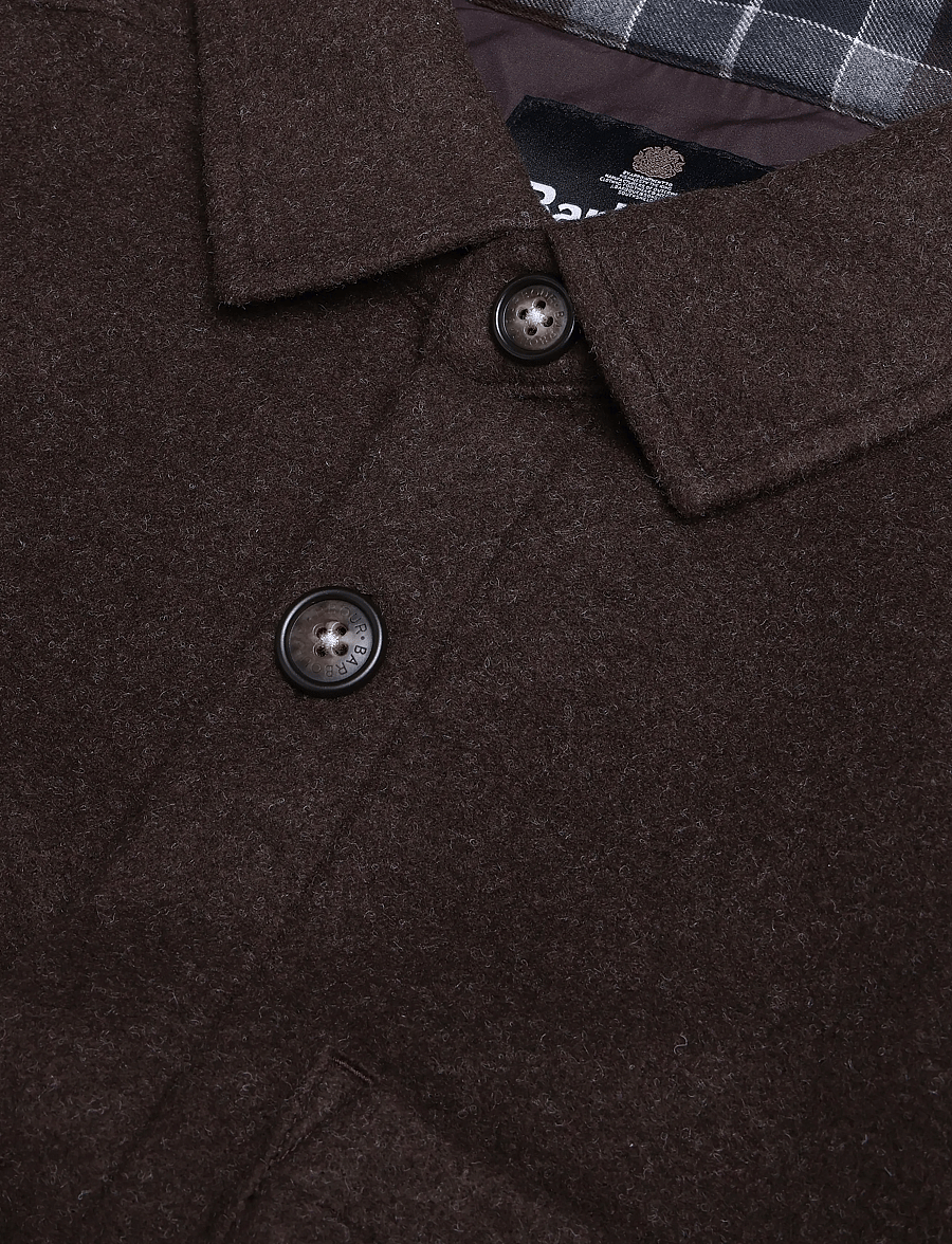 Barbour - Barbour Marltown Tailored Wool Blend Overshirt - jakker - dark oak - 2