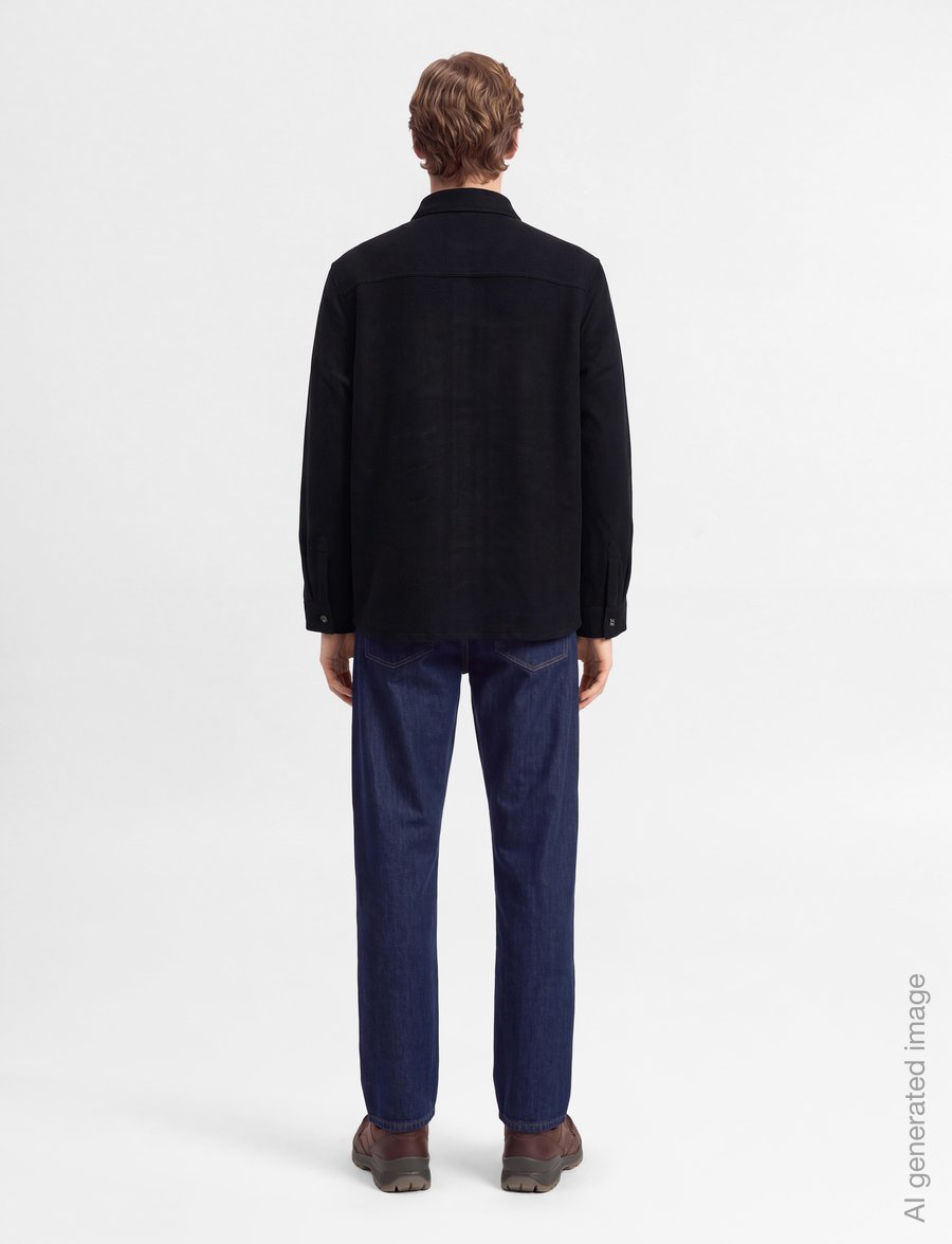 Barbour - Barbour Marltown Tailored Wool Blend Overshirt - shop efter anledning - navy marl - 4