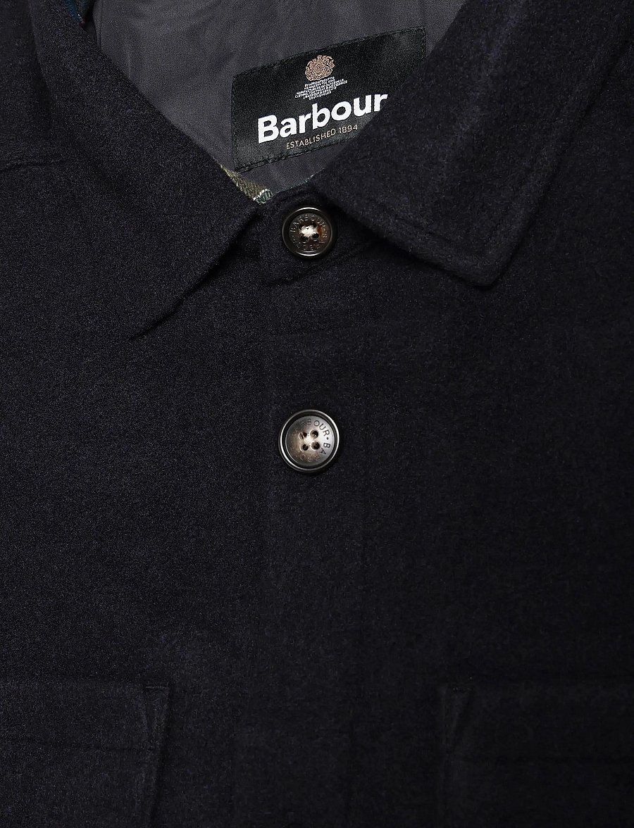 Barbour - Barbour Marltown Tailored Wool Blend Overshirt - jacken - navy marl - 2