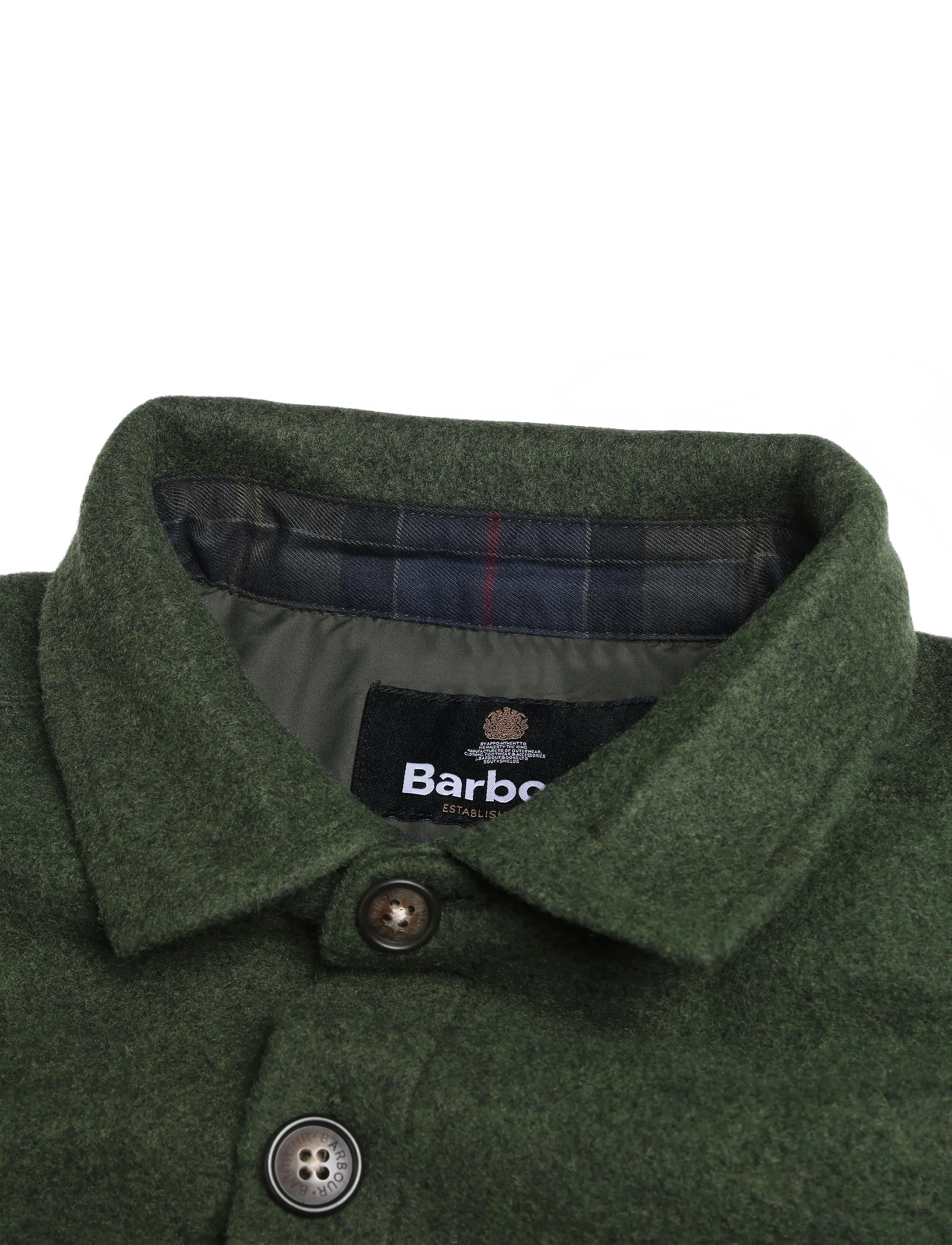 Barbour - Barbour Marltown Tailored Wool Blend Overshirt - jacken - sage - 2