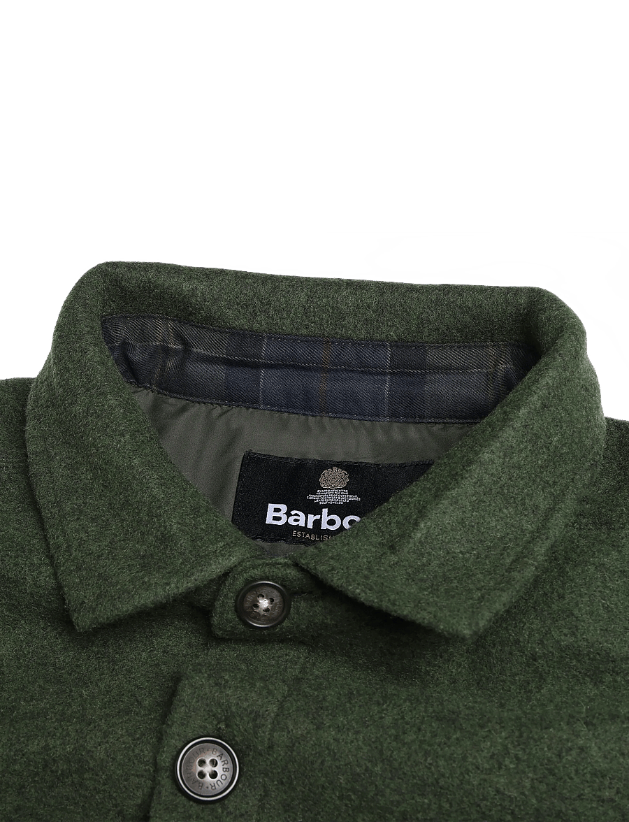 Barbour - Barbour Marltown Tailored Wool Blend Overshirt - jacken - sage - 2