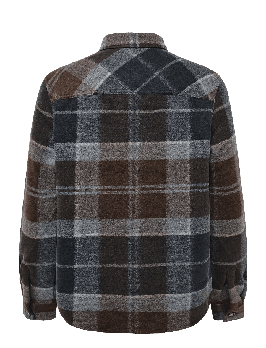 Barbour - Barbour Woodlane Brushed Check Overshirt - jacken - midnight oak tartan - 1
