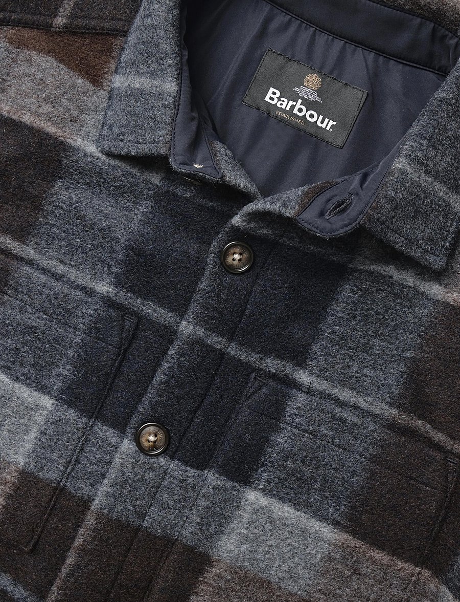 Barbour - Barbour Woodlane Brushed Check Overshirt - jacken - midnight oak tartan - 2