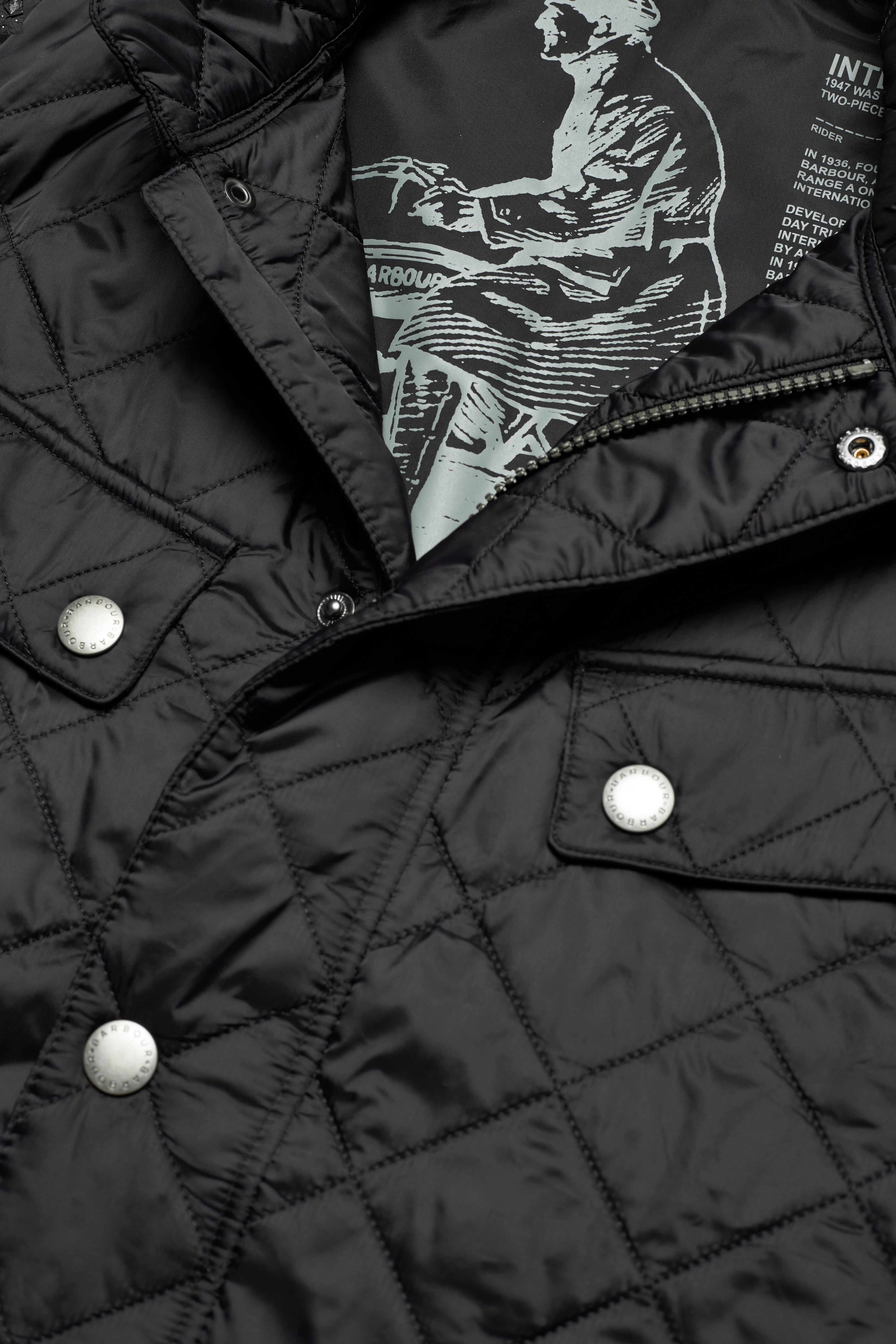 Barbour - Ariel Quilt - black/yellow - 2