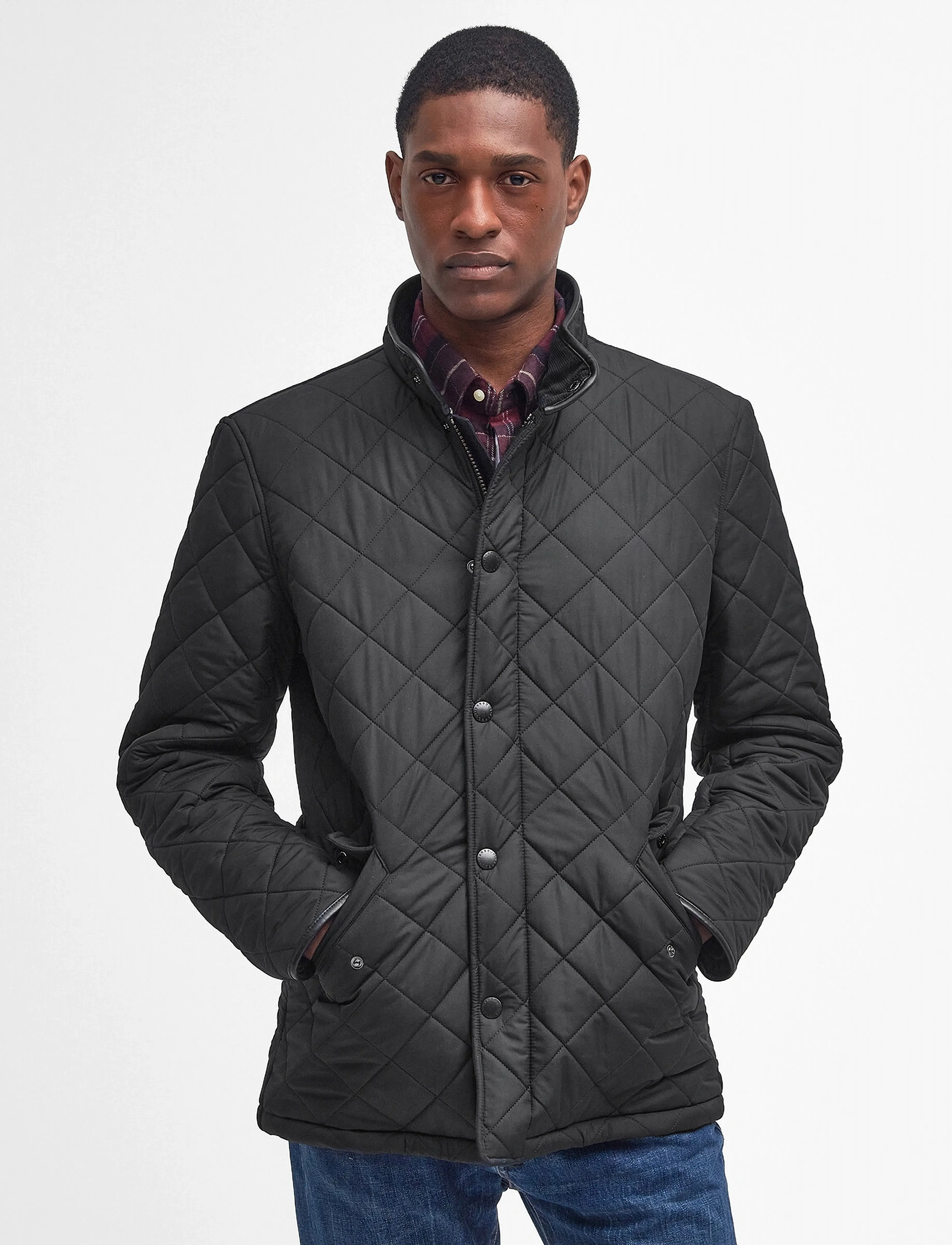 Barbour Powell Quilted Jacket, Mænd, Quiltet Jakke, Sort, Str: L
