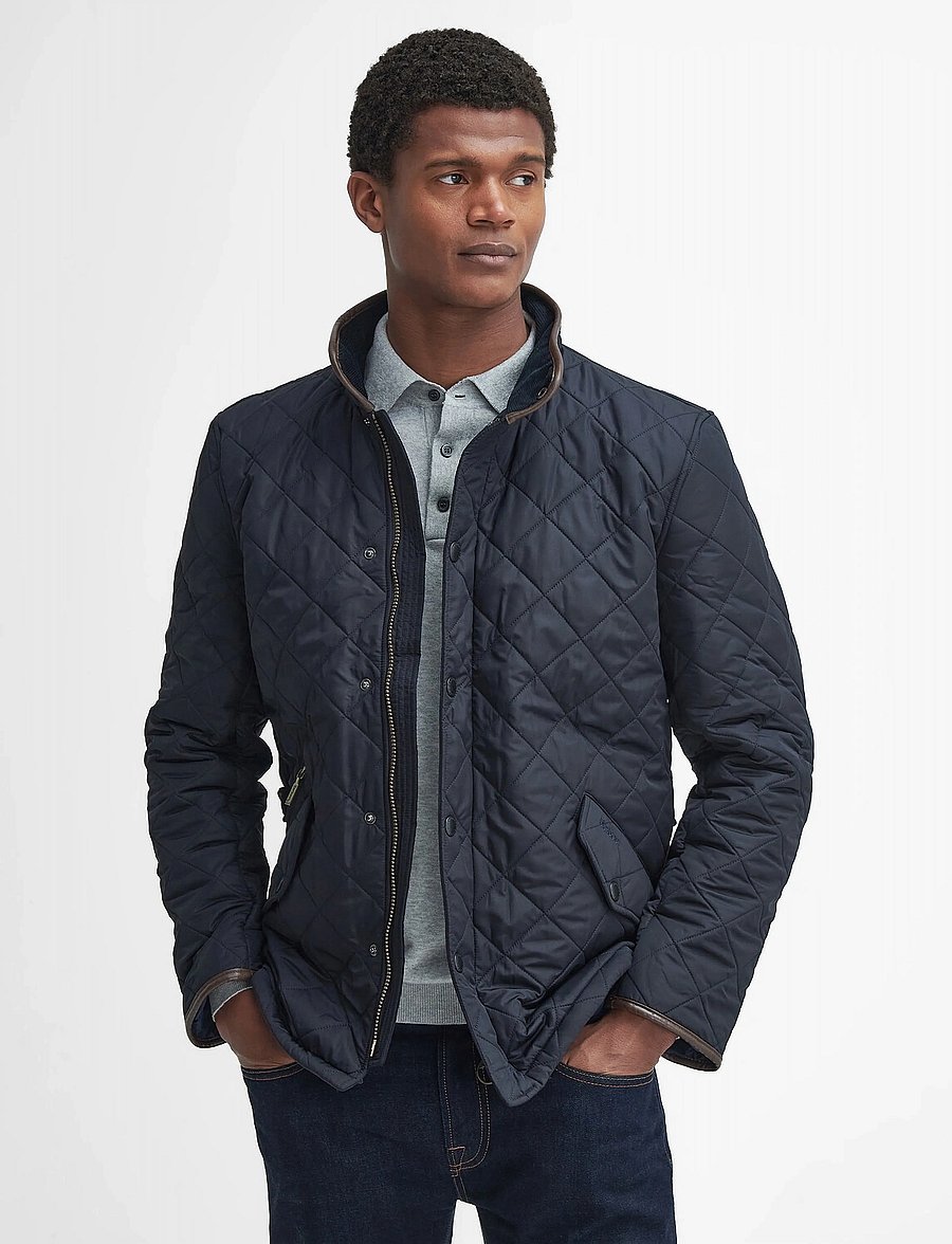 Barbour - Barbour Powell Quilted Jacket - sügisjoped - navy/ecru beaco - 1