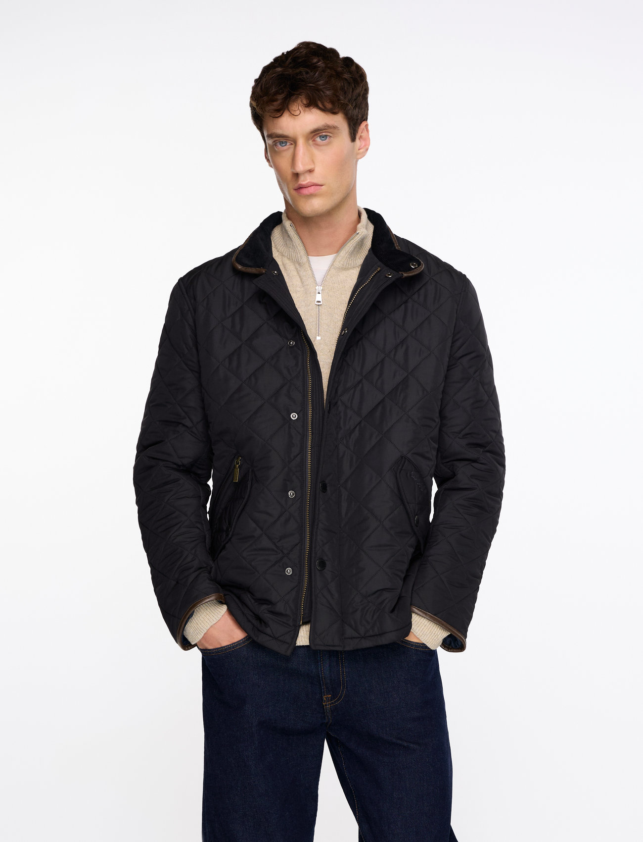 Barbour - Barbour Powell Quilt - gesteppt - navy/ecru beaco - 0