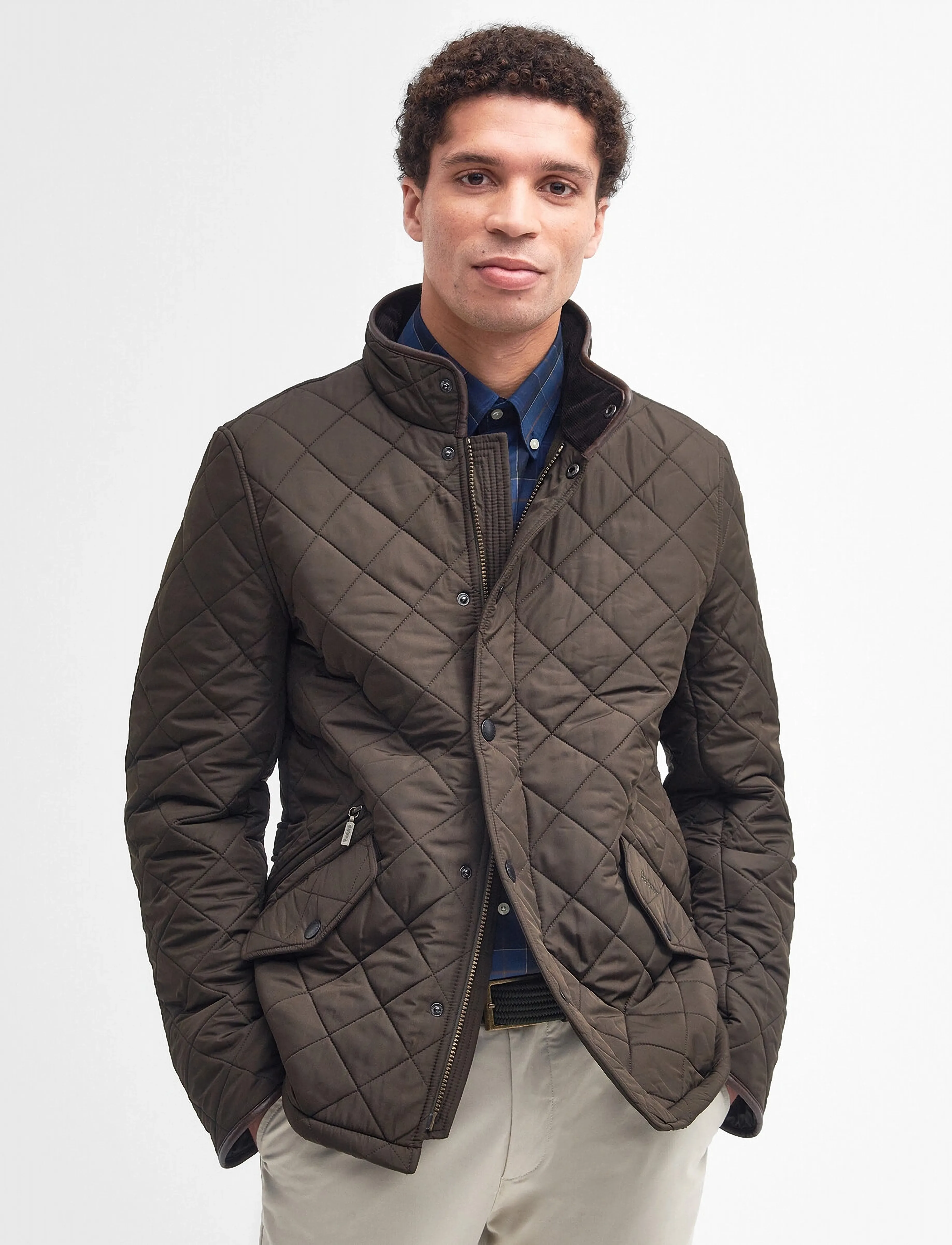 Barbour Powell Quilted Jacket, Mænd, Quiltet Jakke, Brun, Str: XXL
