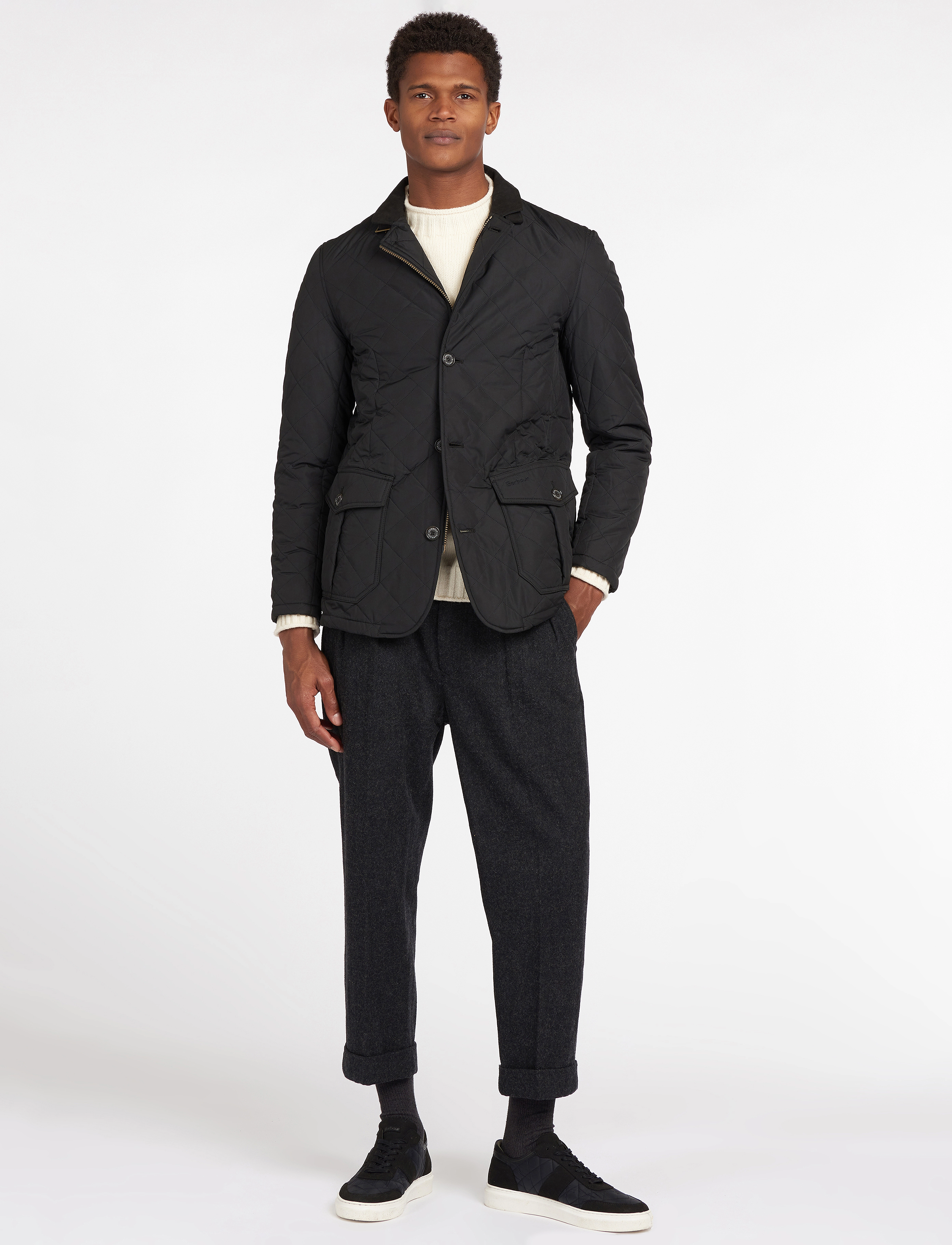 Barbour - Barbour Quilted Lutz - kurtki wiosenne - black - 5