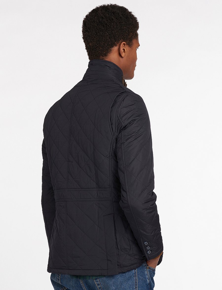 Barbour - Barbour Quilted Lutz - fall jackets - navy/ecru beaco - 4