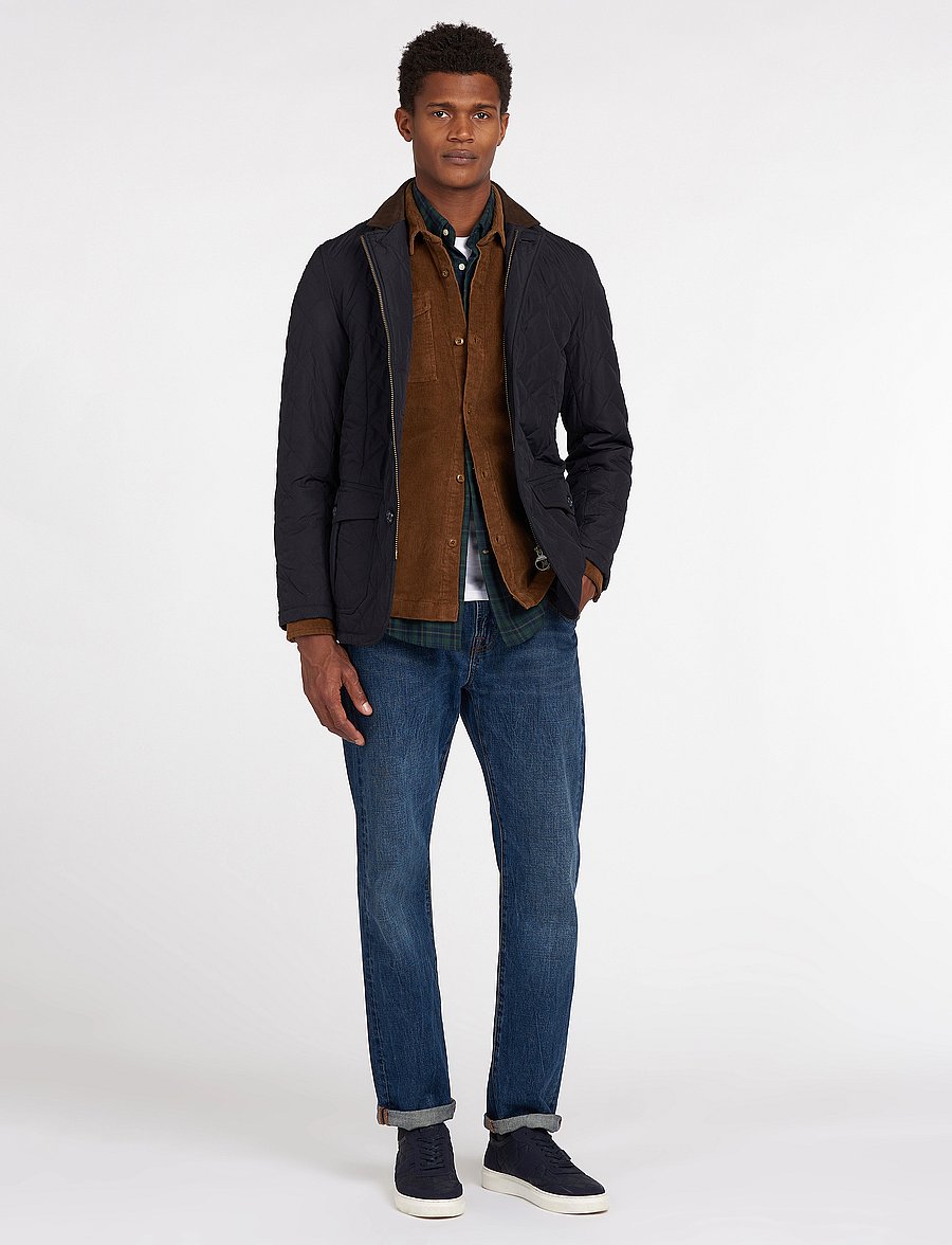 Barbour - Barbour Quilted Lutz - fall jackets - navy/ecru beaco - 5