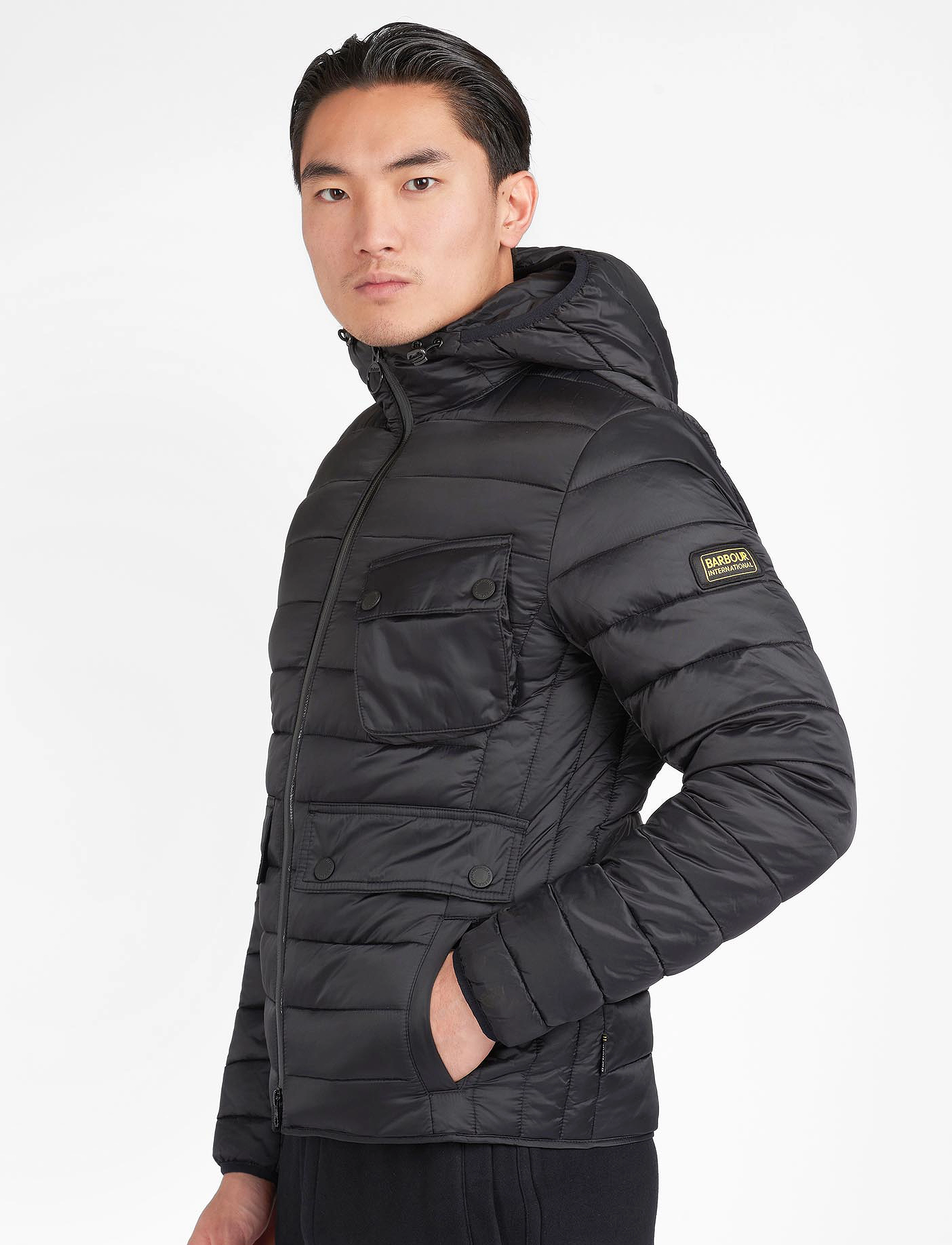 Barbour - B.Intl Ouston Hooded Quilt (SL) - black - 4