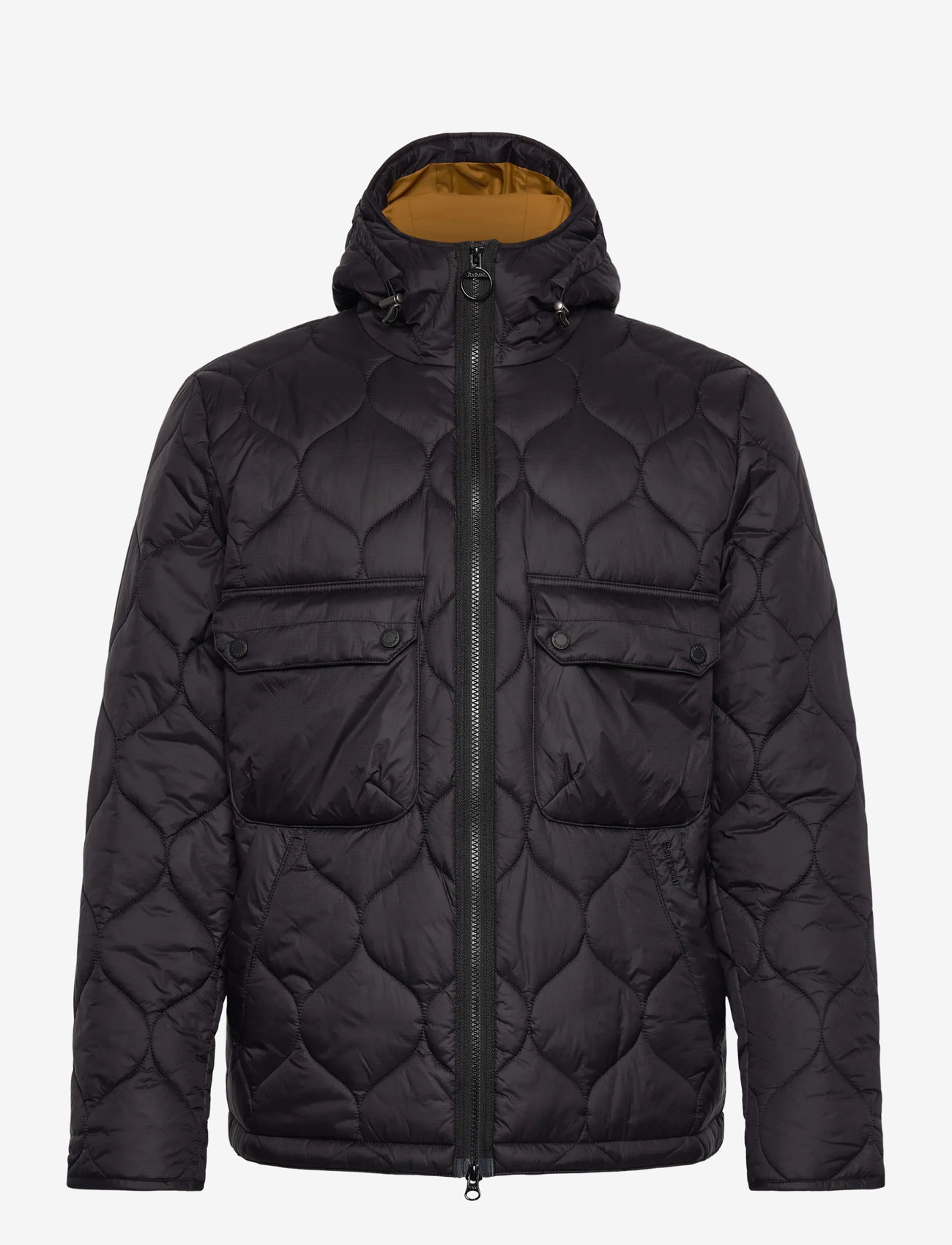 Barbour - Barbour Re-Engineered Hooded Spey Quilted Jacket - quiltade jackor - black - 0