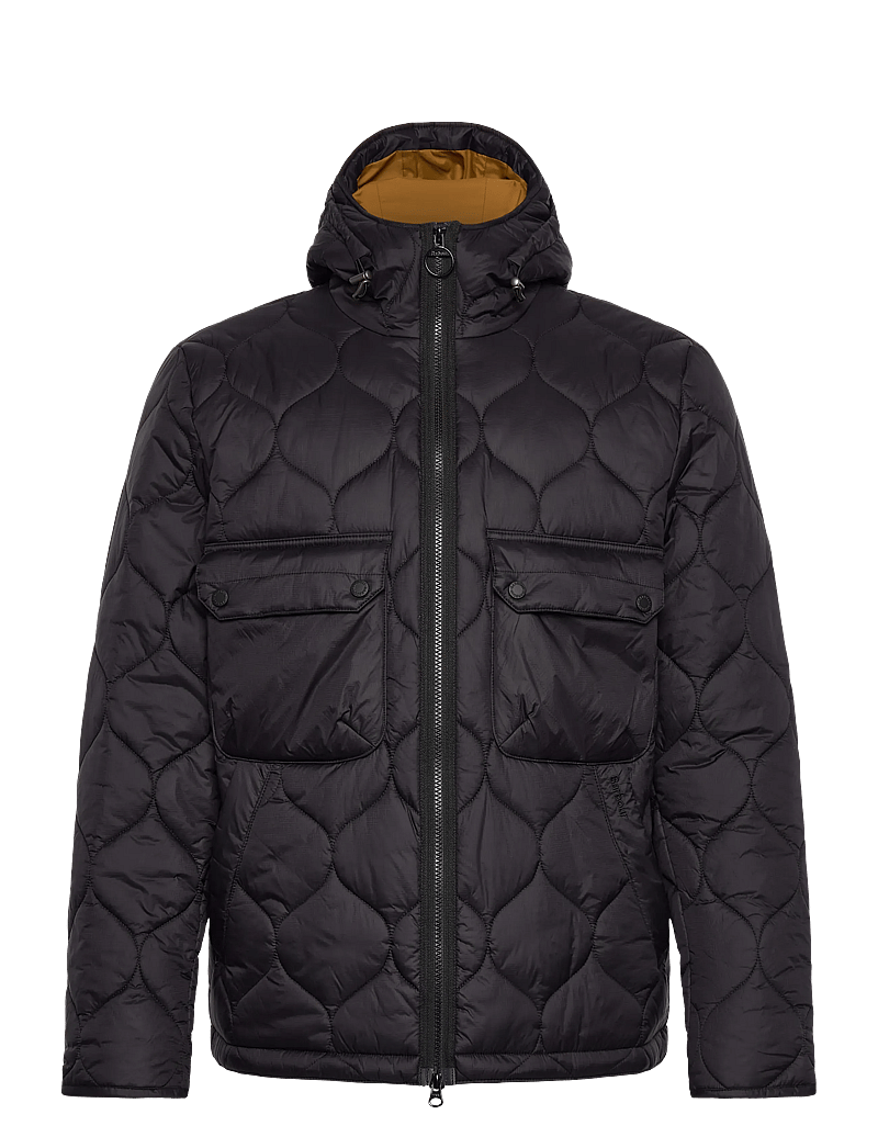 Barbour - Barbour Re-Engineered Hooded Spey Quilted Jacket - quiltade jackor - black - 0