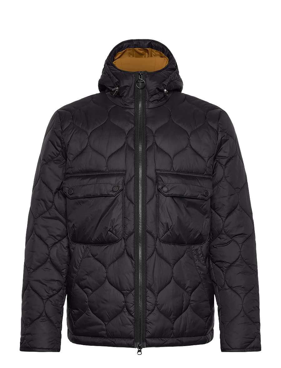 Barbour - Barbour Re-Engineered Hooded Spey Quilted Jacket - frühlingsjacken - black - 0
