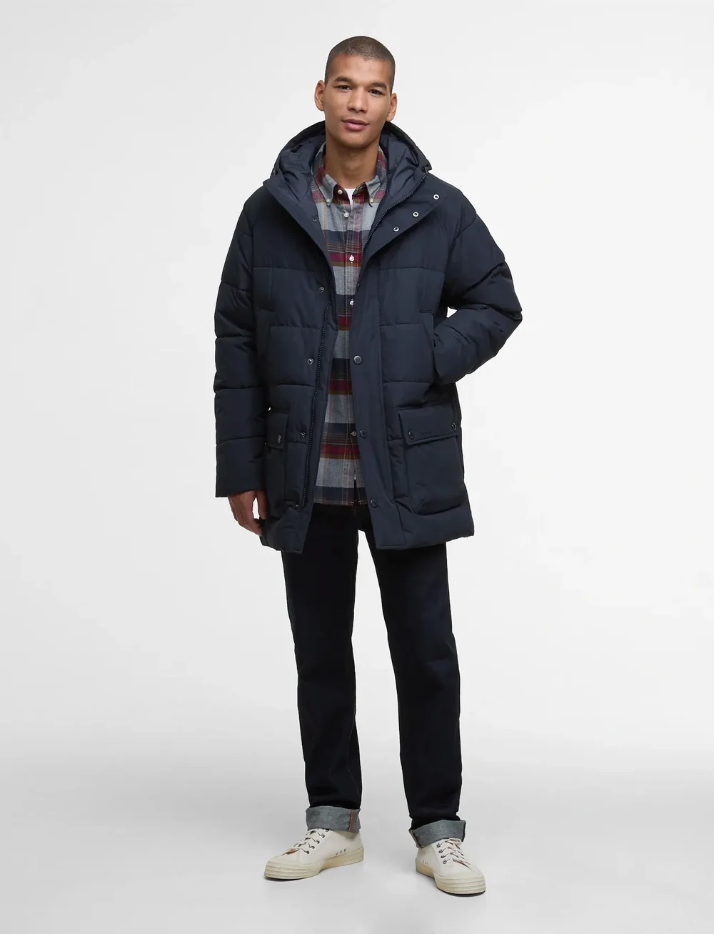 Barbour - Barbour Hooded Bedale Puffer Jacket - gefütterte jacken - navy - 3