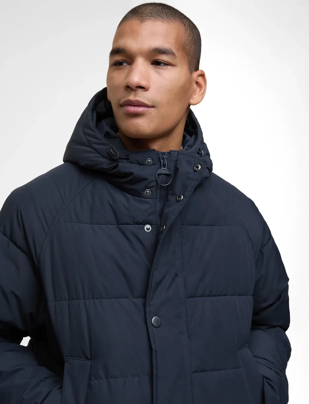 Barbour - Barbour Hooded Bedale Puffer Jacket - gefütterte jacken - navy - 5