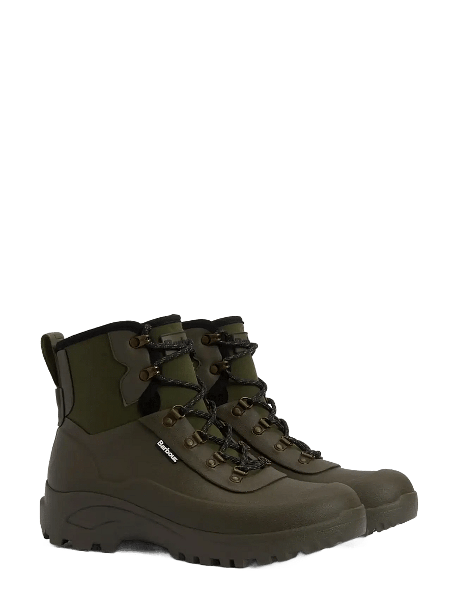 Barbour - Barbour Marlow Lace Up Welly - gummistiefel - olive - 1