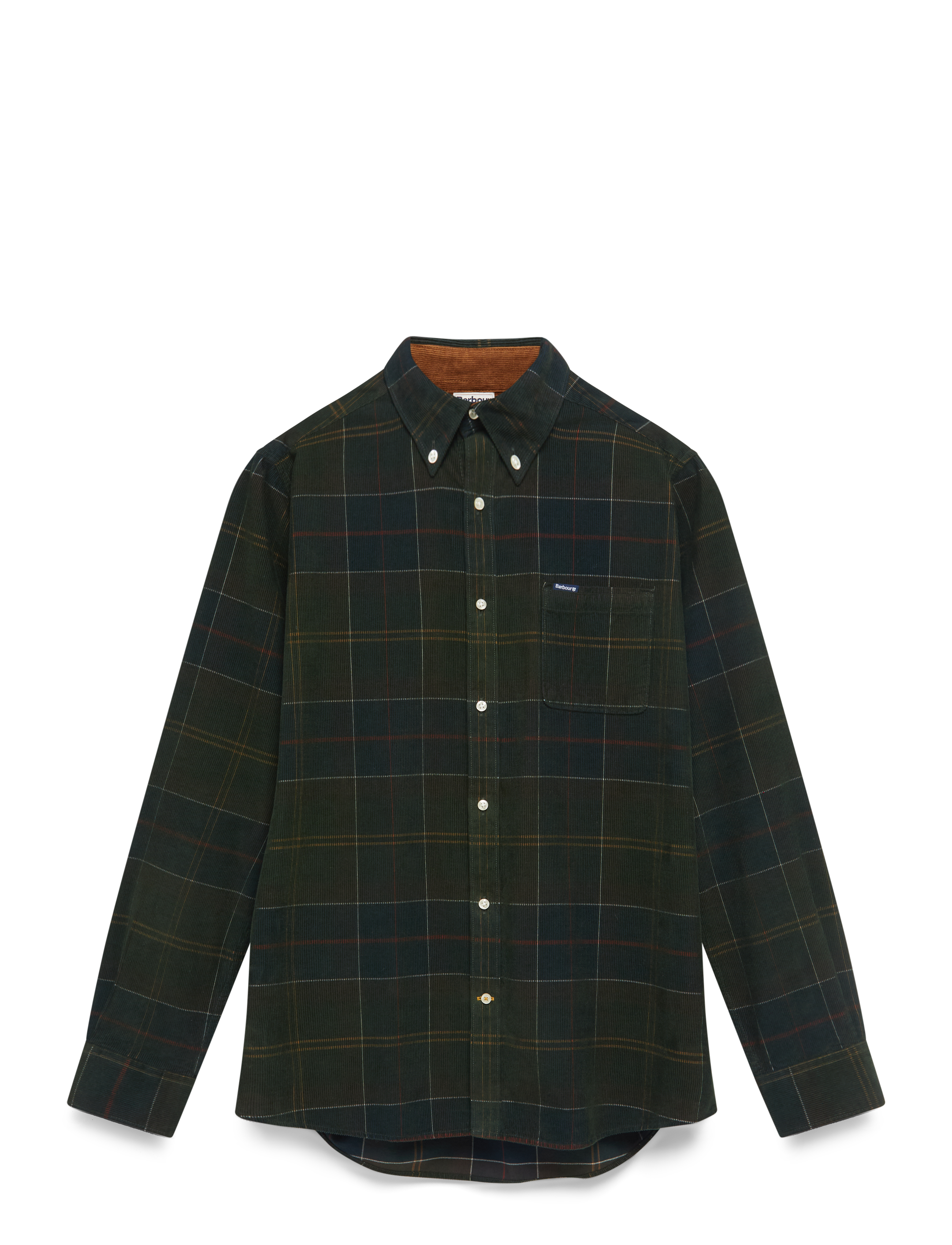 Barbour Barbour Blair Tailored Tartan Cord Shirt, L, Green, Skjorter > Afslappet, Herre