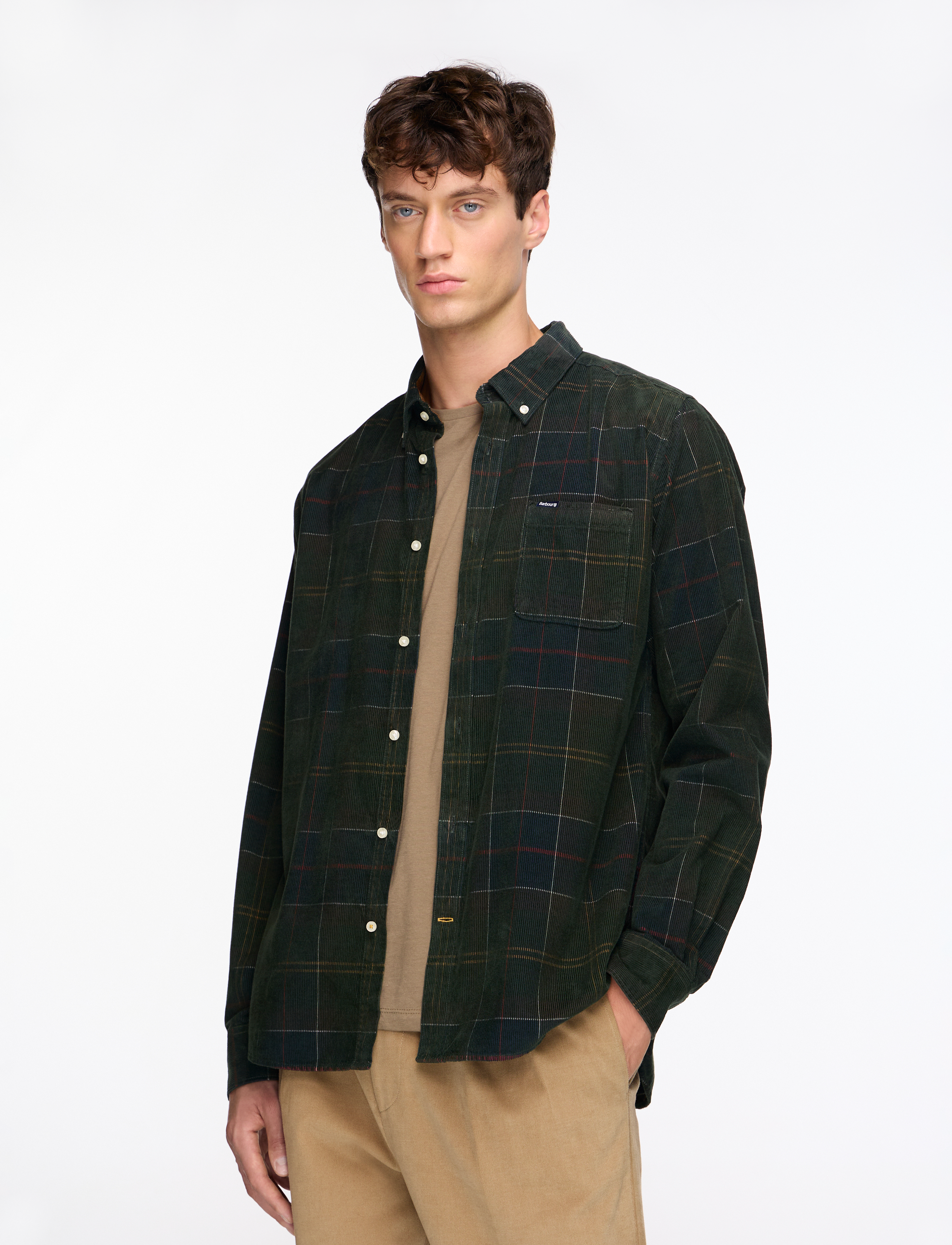 Barbour Barbour Blair Tailored Tartan Cord Shirt - Skjorter - CLASSIC TARTAN / green