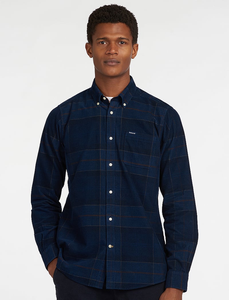 Barbour - Barbour Blair Tailored Tartan Cord Shirt - peruskauluspaidat - midnight tartan - 0