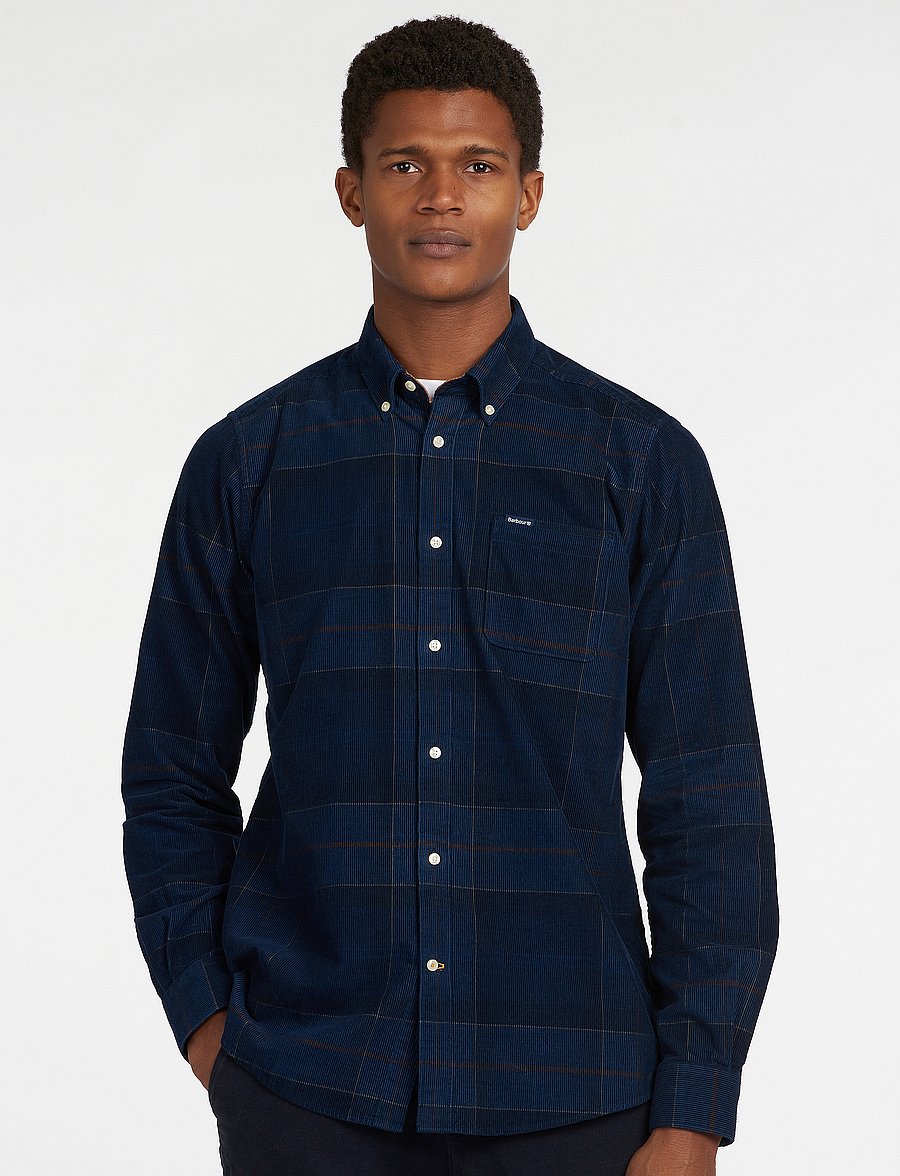 Barbour - Barbour Blair Tailored Tartan Cord Shirt - cordhemden - midnight tartan - 0