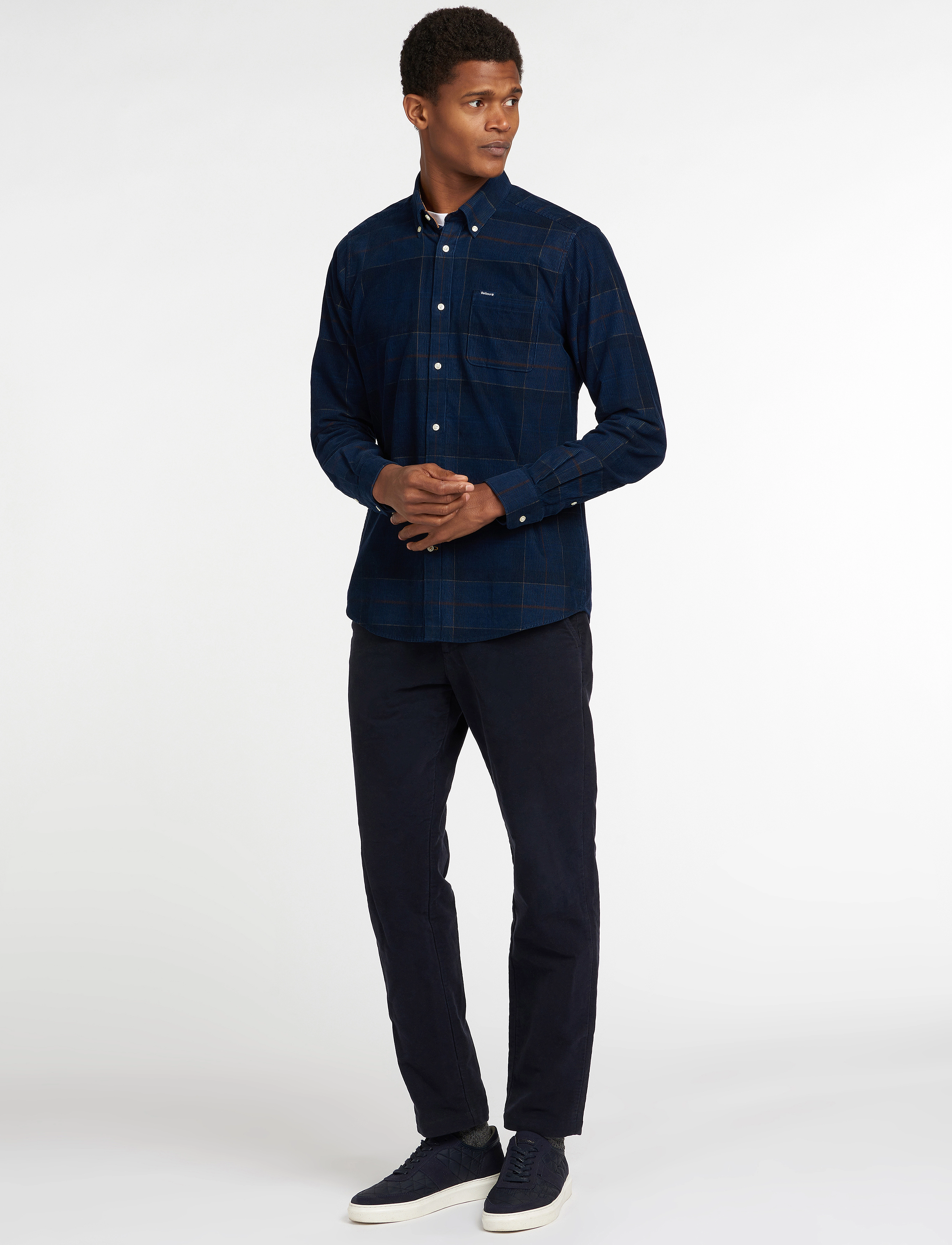 Barbour - Barbour Blair Tailored Tartan Cord Shirt - manchesterskjortor - midnight tartan - 4