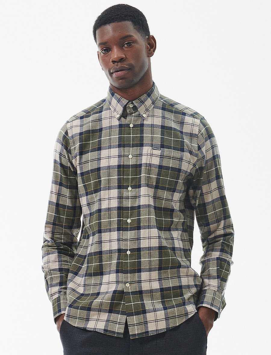 Barbour - Barbour Fortrose Tailored Tartan Shirt - basic overhemden - forest mist tartan - 0