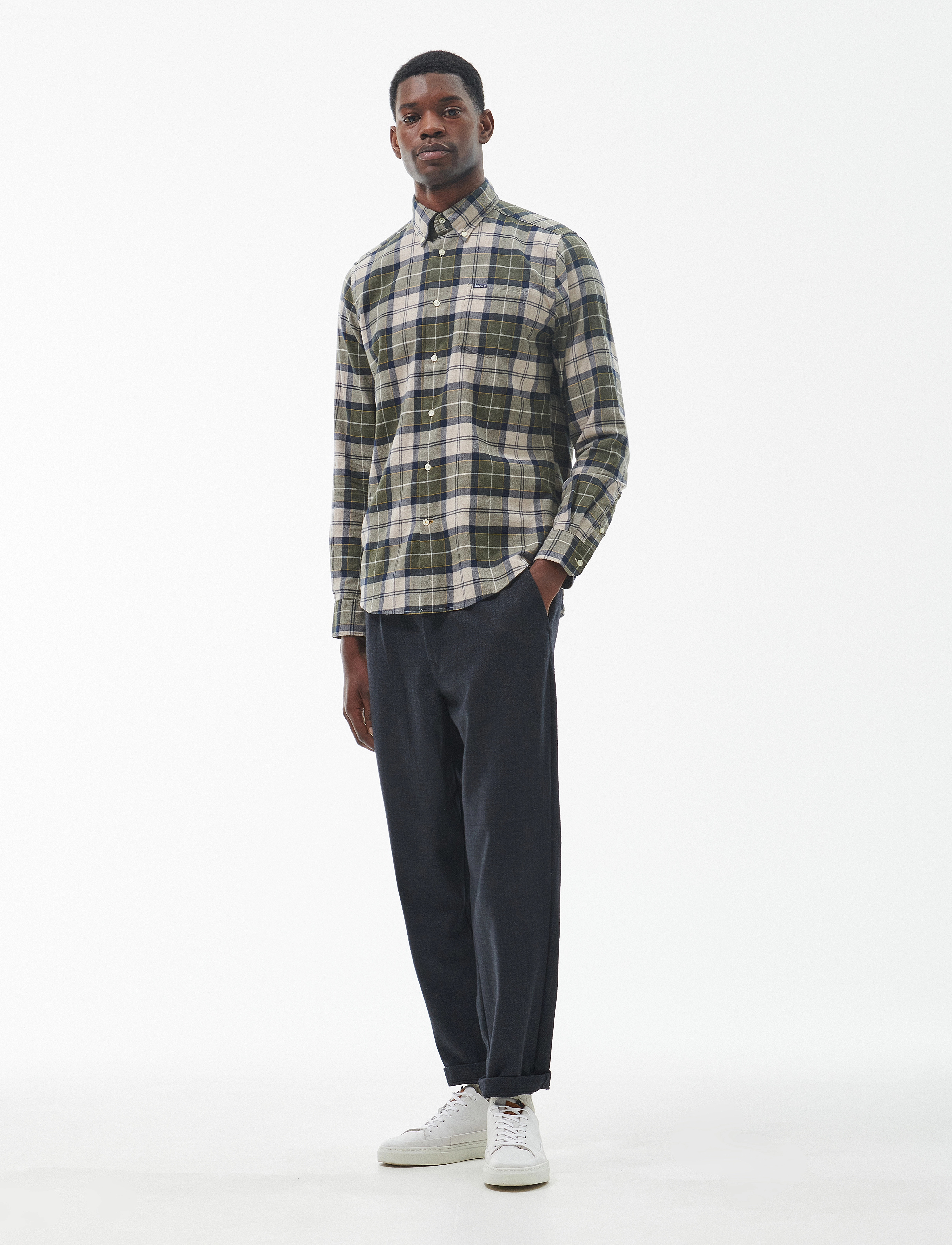 Barbour - Barbour Fortrose Tailored Tartan Shirt - basic overhemden - forest mist tartan - 3