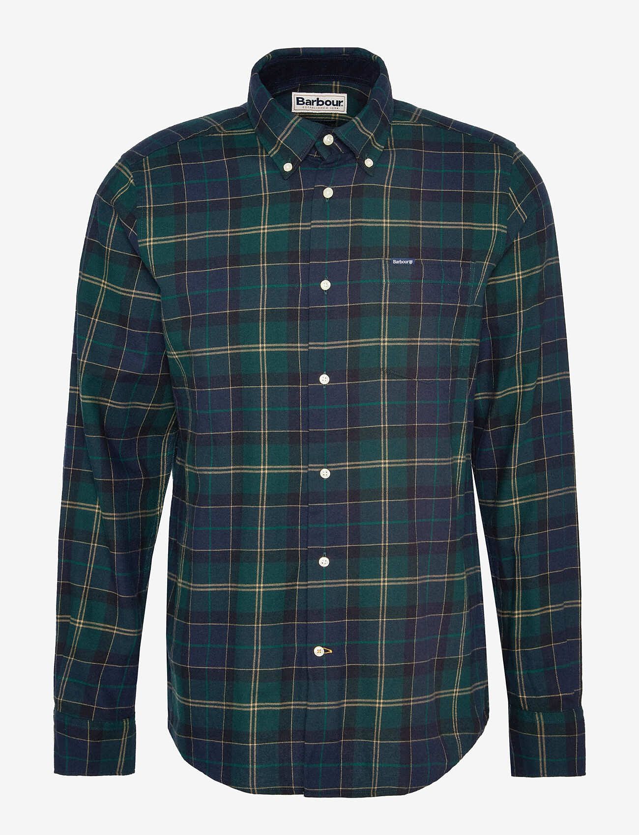 Barbour - Barbour Fortrose Tailored Tartan Shirt - basic shirts - green loch - 1
