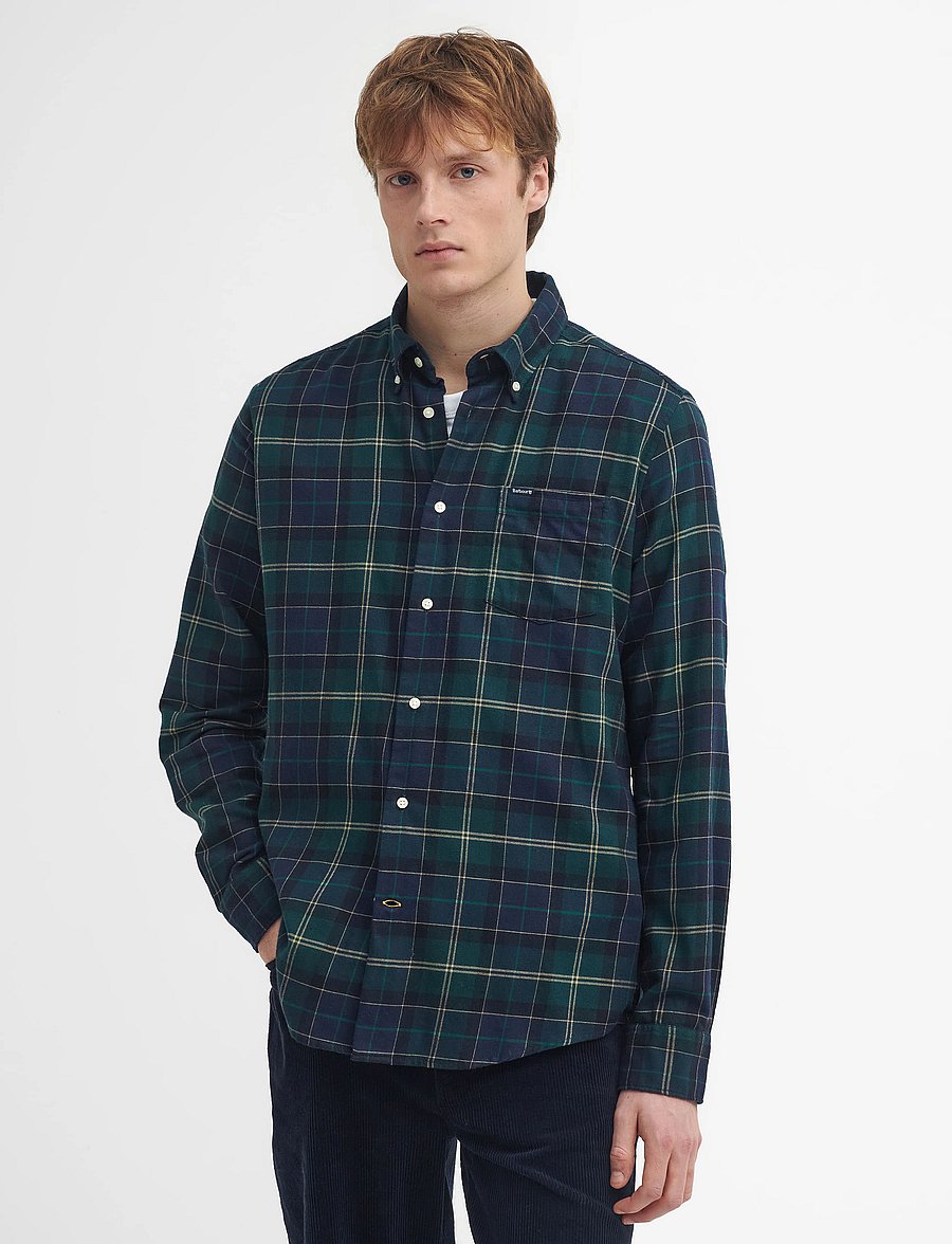 Barbour - Barbour Fortrose Tailored Tartan Shirt - basic overhemden - green loch - 0
