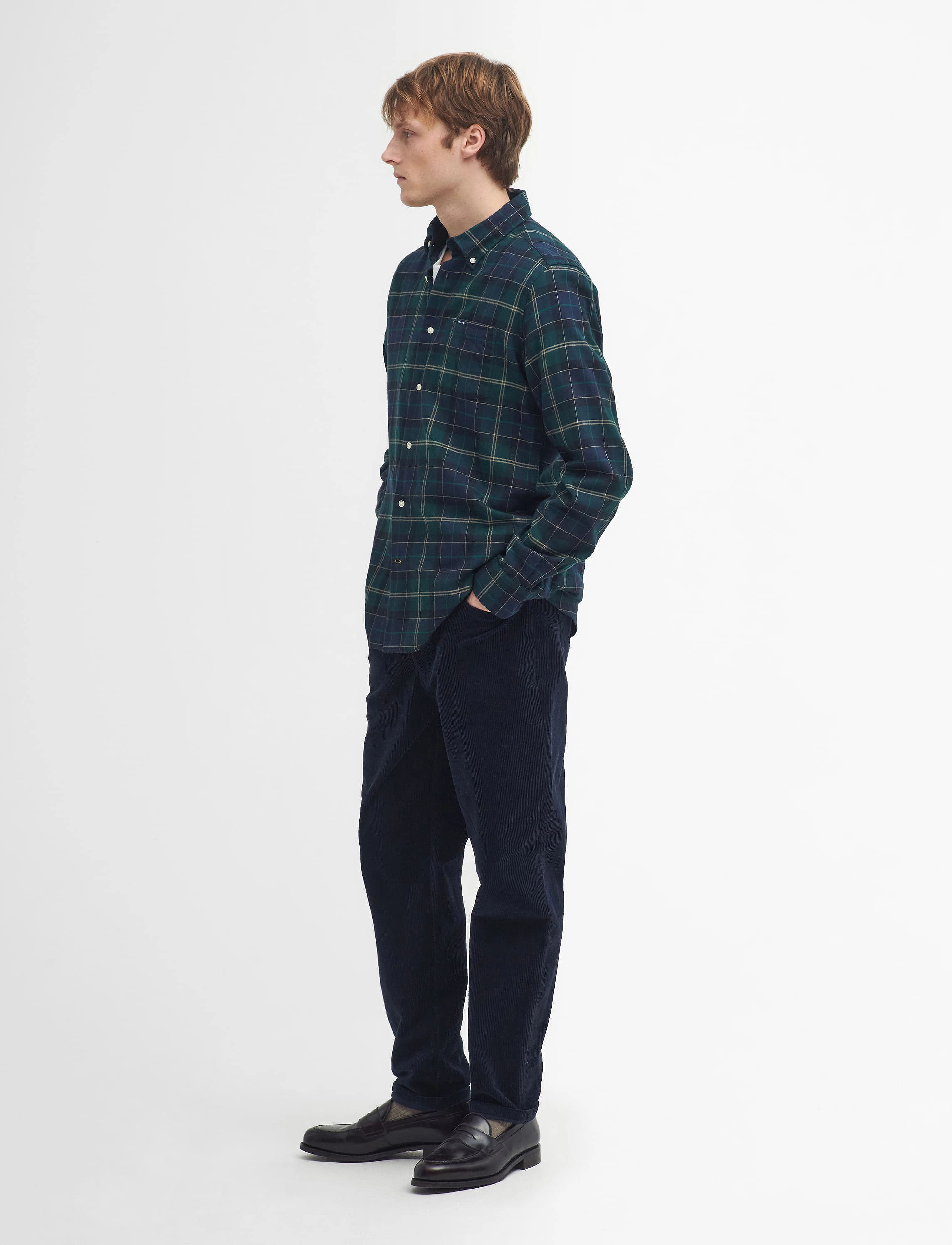 Barbour - Barbour Fortrose Tailored Tartan Shirt - basic shirts - green loch - 2