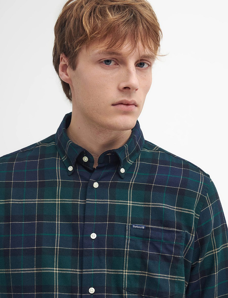 Barbour - Barbour Fortrose Tailored Tartan Shirt - basic overhemden - green loch - 4