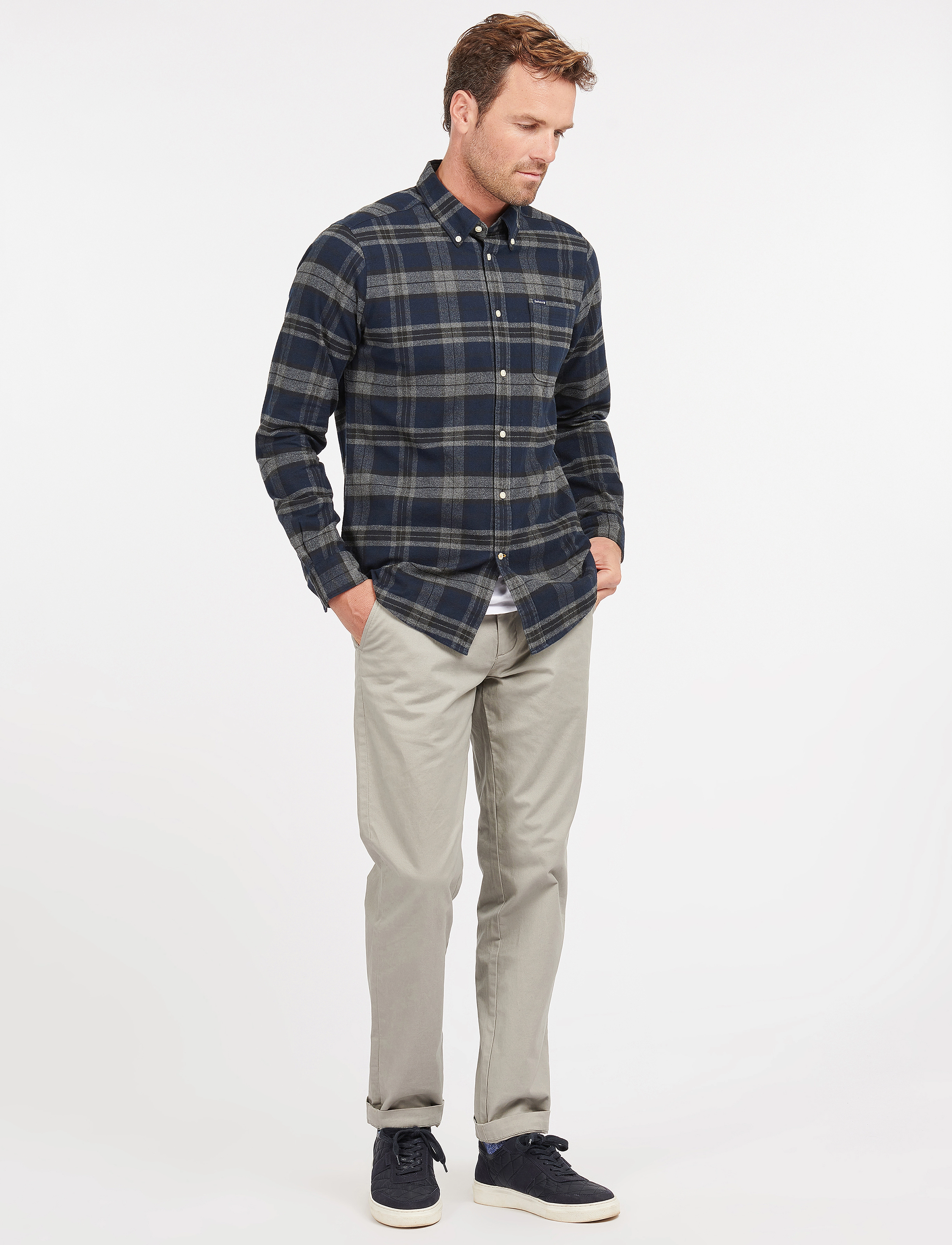 Barbour - Barbour Betsom Tailored Fit - ternede skjorter - grey marl - 3