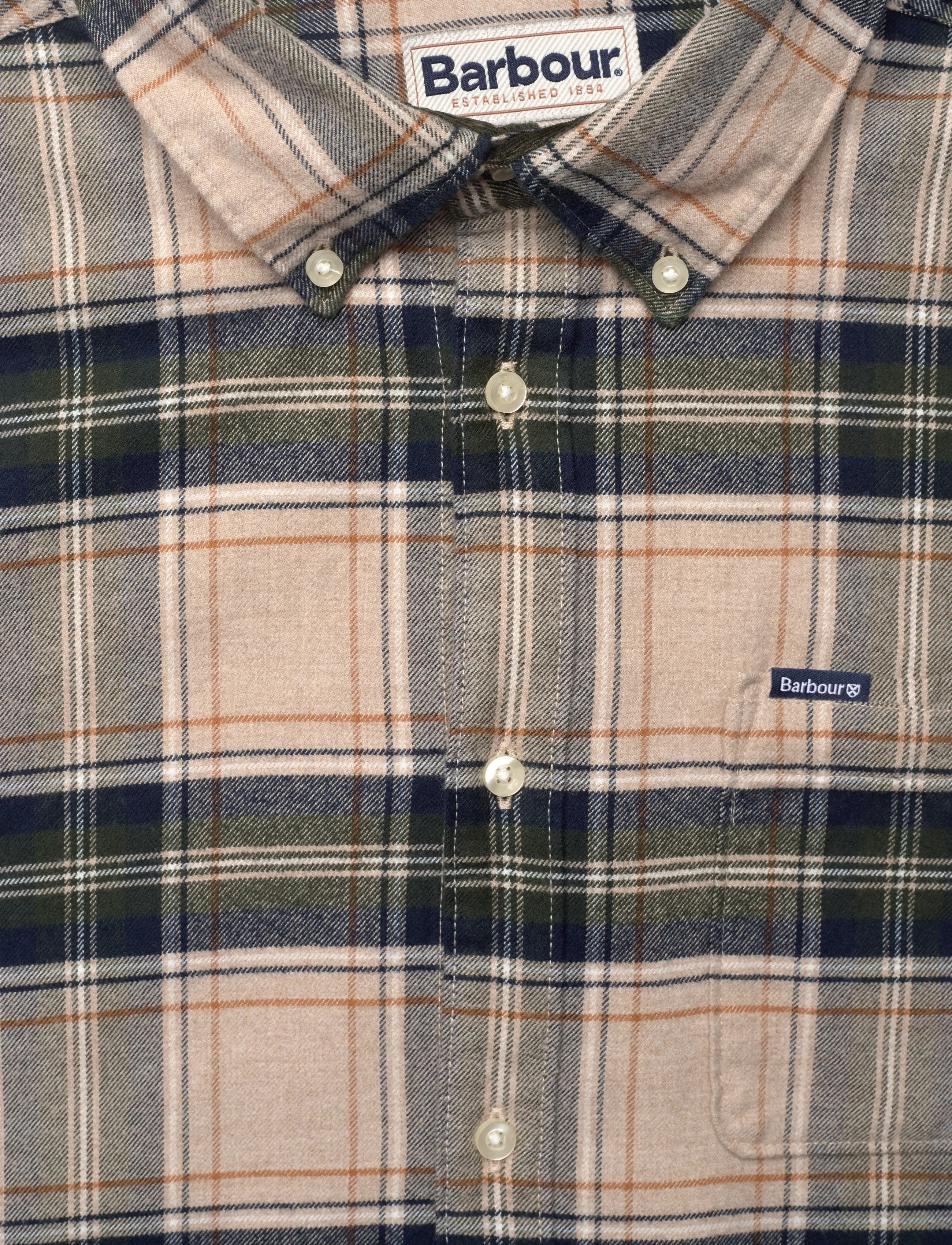 Barbour - Barbour Betsom Tailored Fit - ruutupaidat - stone - 2