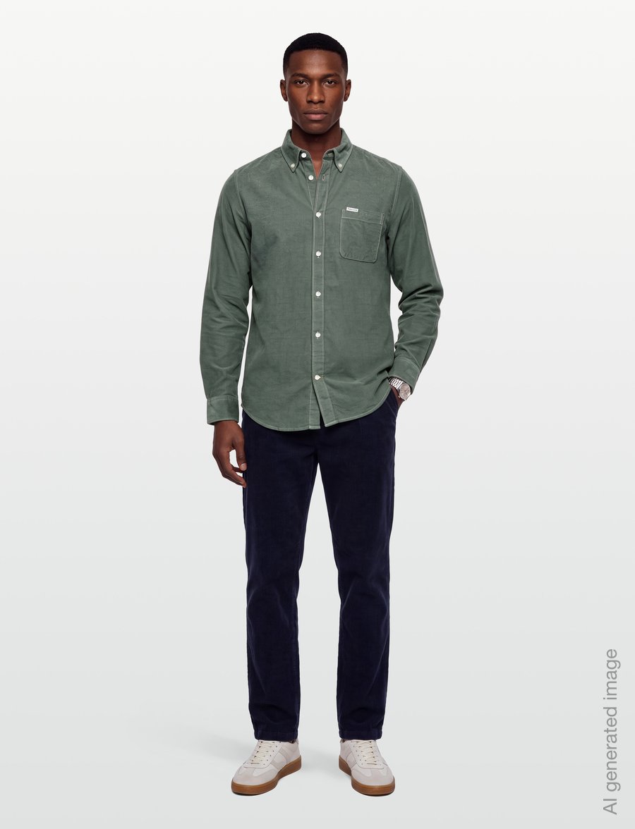 Barbour - Barbour Ramsey Tailored Cord Shirt - casual - agave green - 0